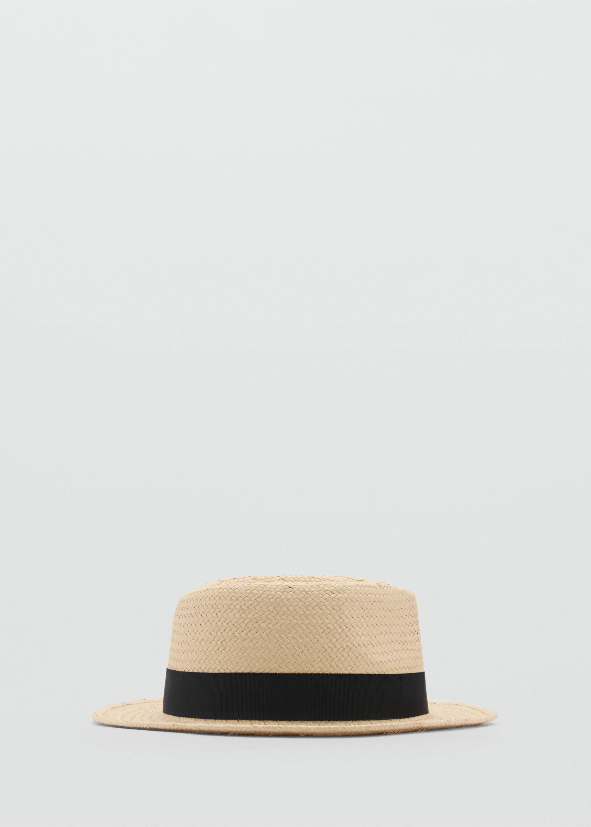 Natural fiber bow hat - Article without model, Beige. Ref: 87085916-00.
