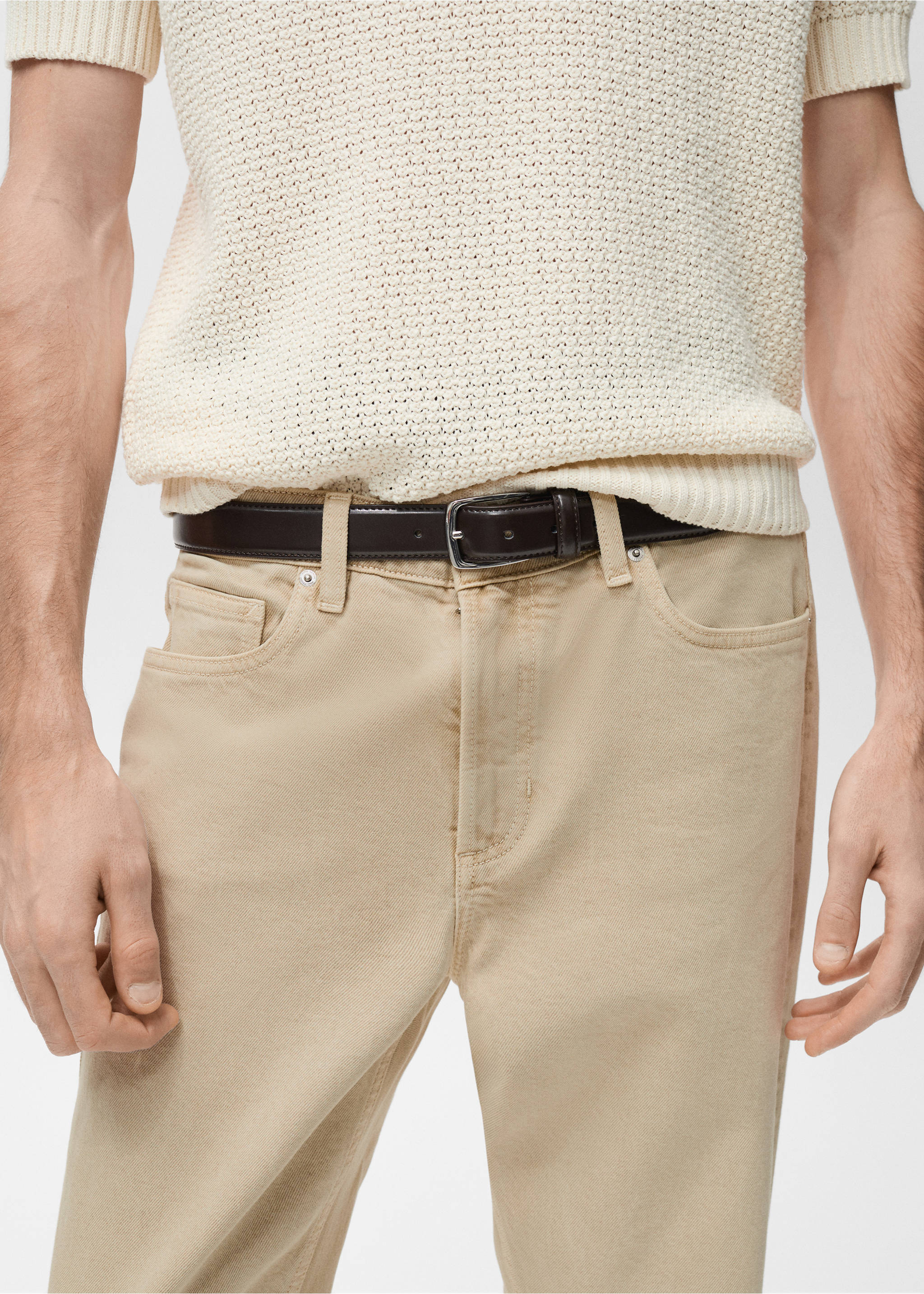 Jeans Ben tapered fit - Detalle del artículo 1, Beige. Ref: 87085917-00.