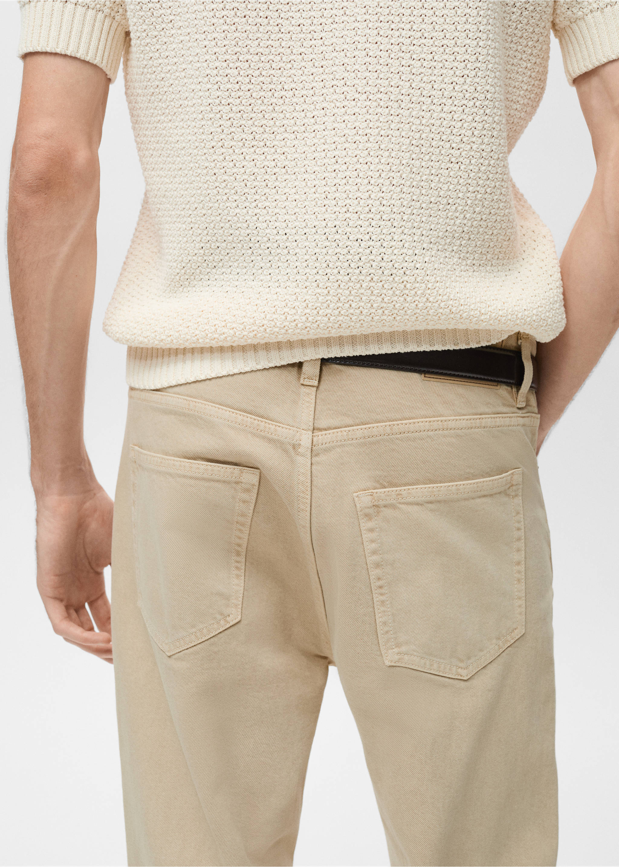 Jeans Ben tapered fit - Detalle del artículo 6, Beige. Ref: 87085917-00.