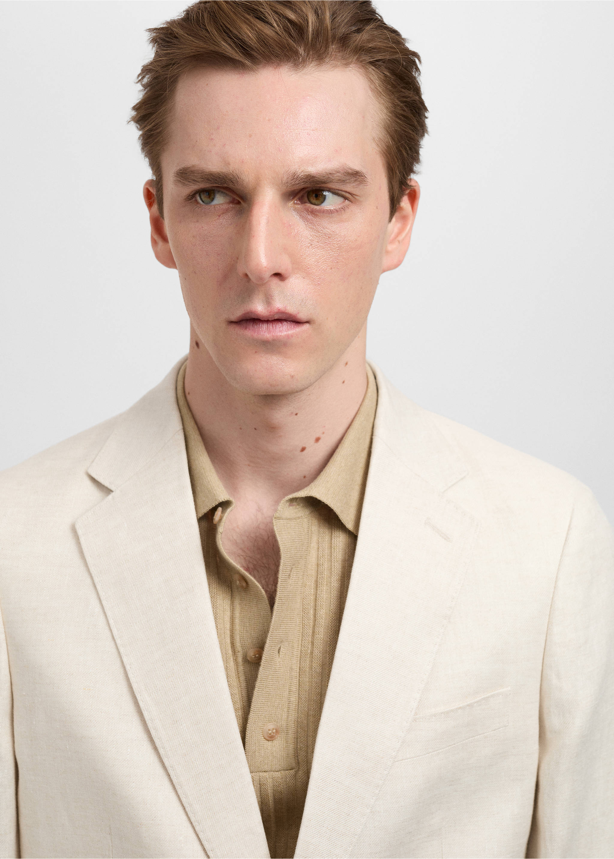 Americana vestit Amalfi 100% lli slim fit - Detall de l'article 1, Cru. Ref: 87085918-00.