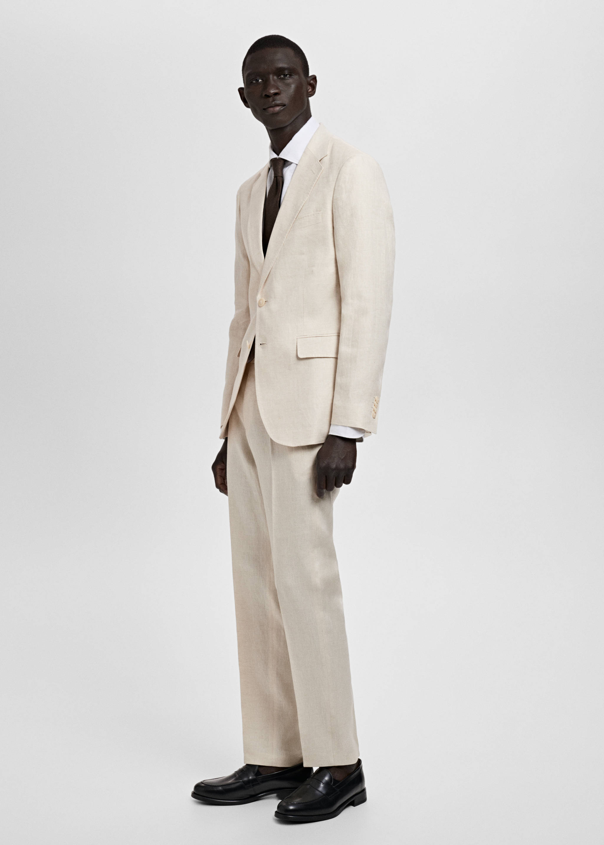 Amalfi 100% linen slim-fit suit jacket - Details of the article 2