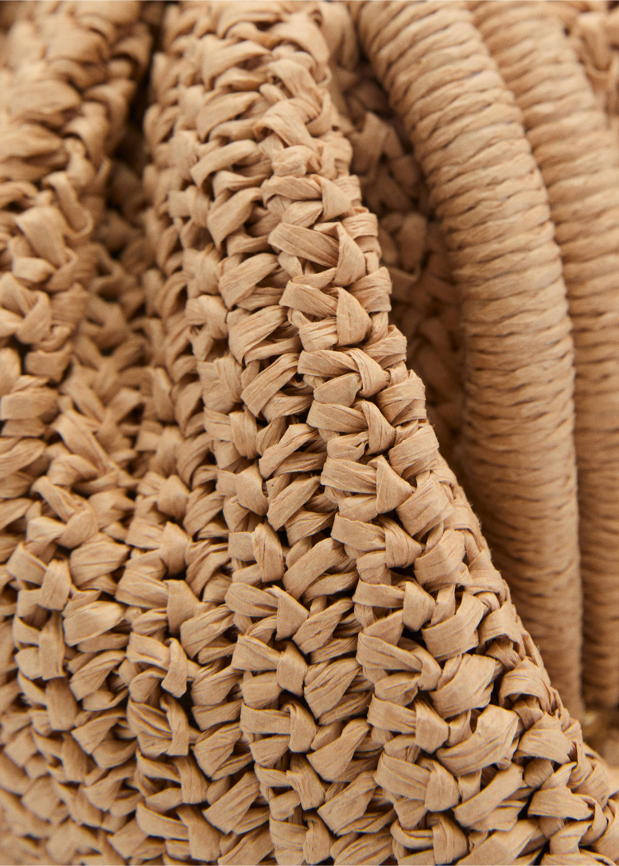 Handtasche aus Naturfaser - Detail des Artikels 1, Beige. Ref: 87085920-00.