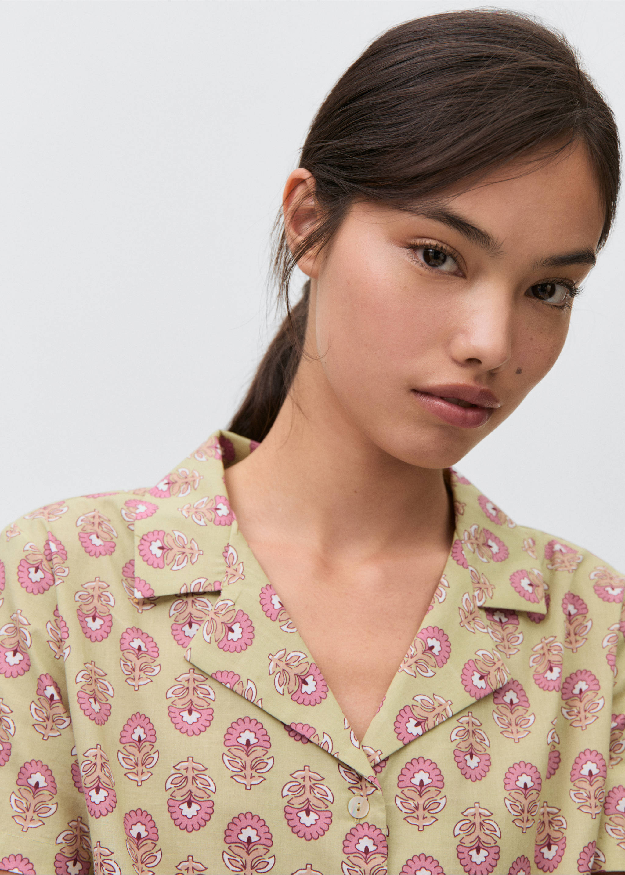 Pack pijama algodón estampado - Detalle del artículo 1, Verde pastel. Ref: 87085921-00.