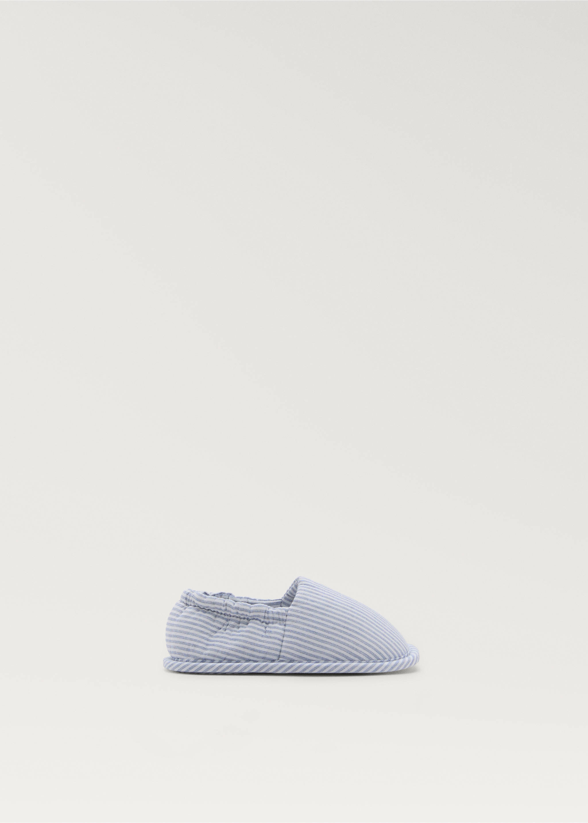 Gestreifte Hausschuhe aus Baumwolle - Artikel ohne Model, Blau. Ref: 87085922-00.
