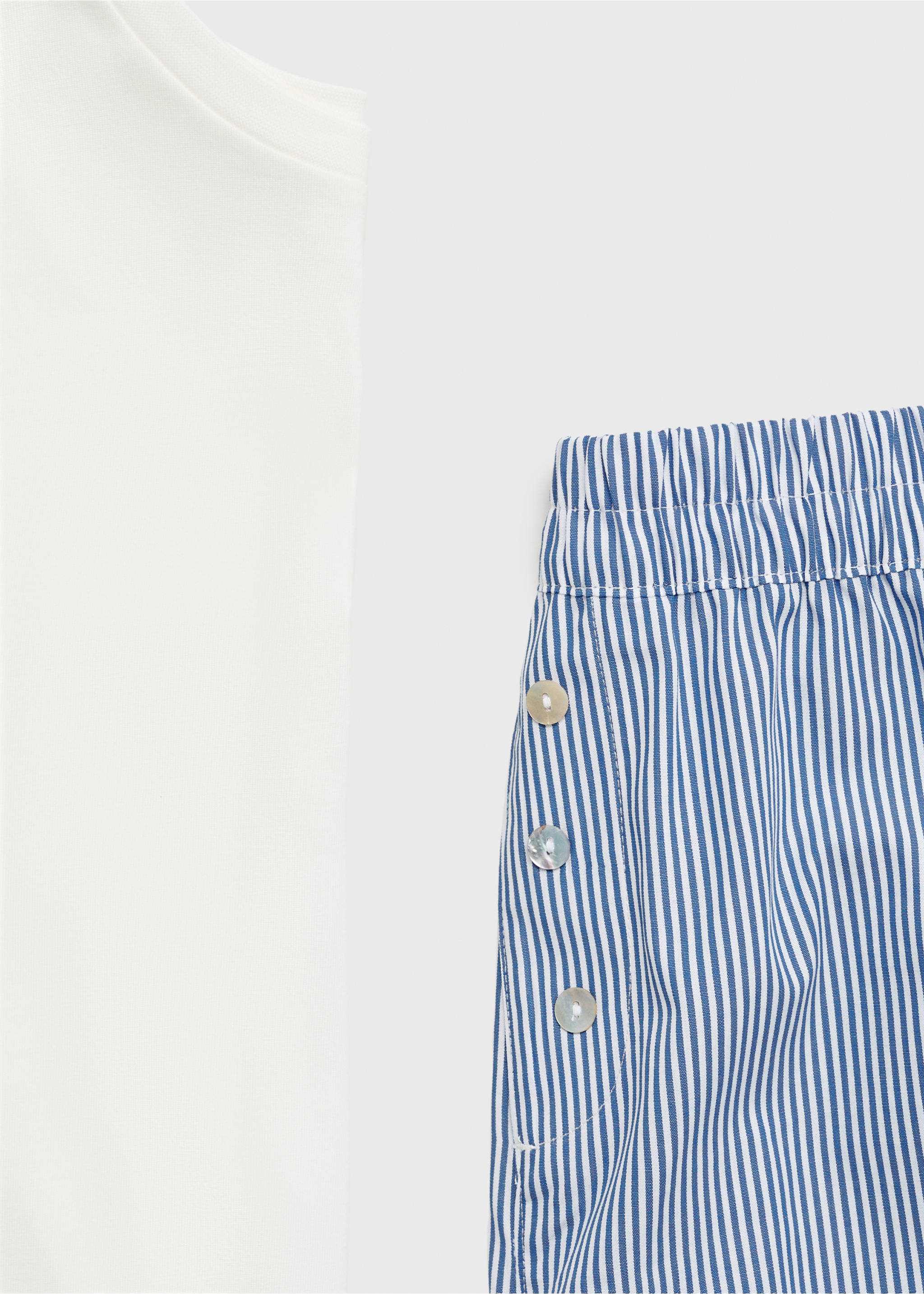 Cotton pyjama pack - Details of the article 0, Blue. Ref: 87085923-00.