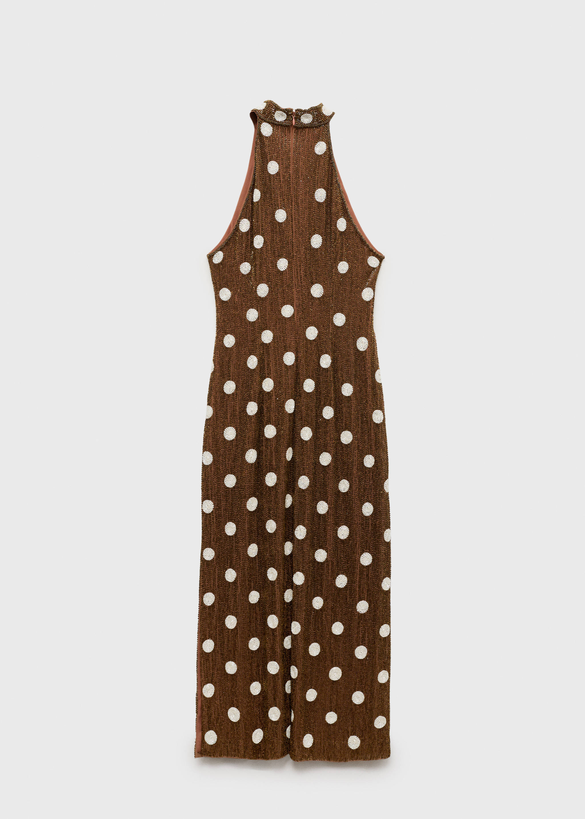 Halterkleid mit Punkten und Schmucksteinen - Rückseite des Artikels