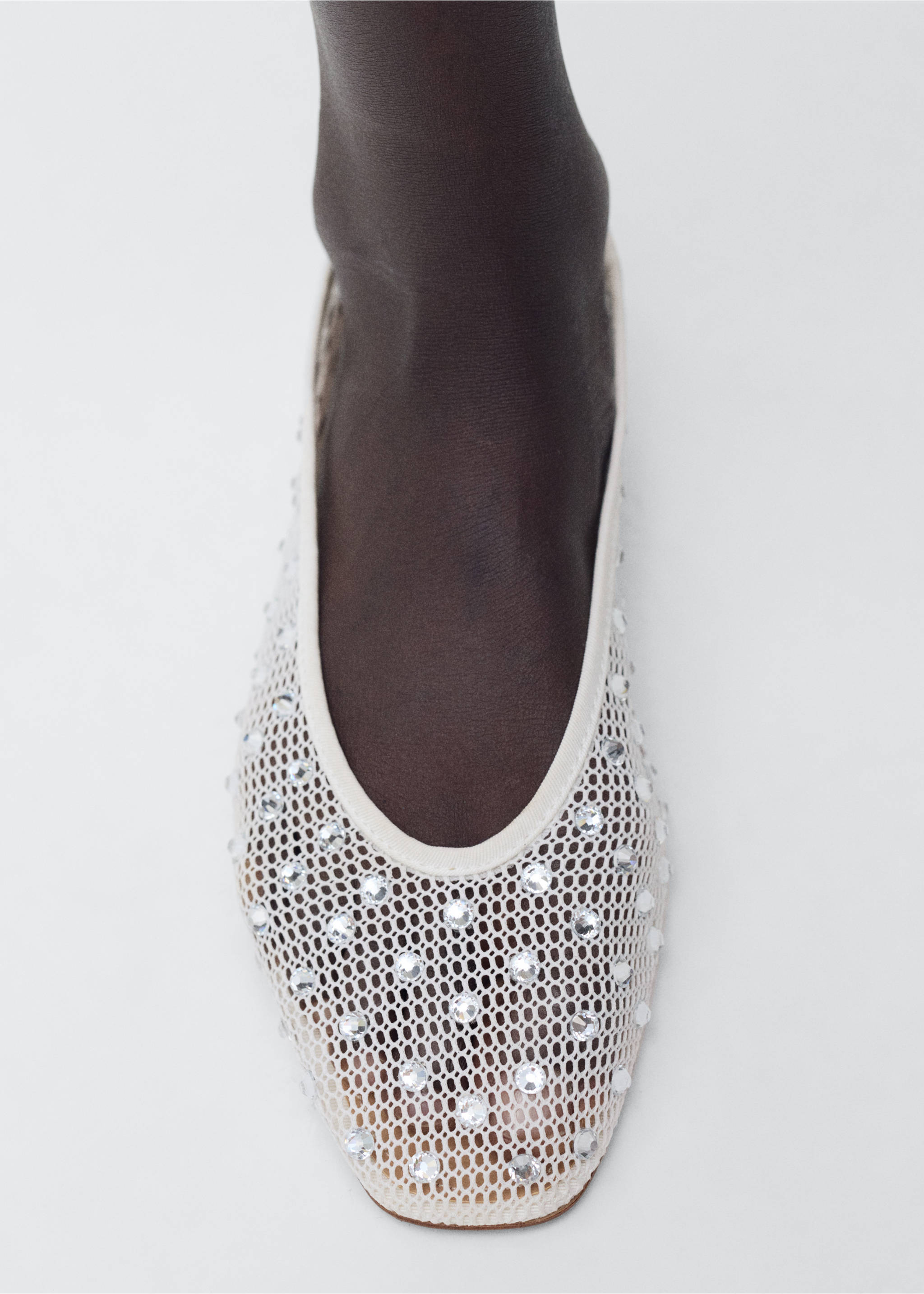 Meshballerina med strass - Allmän bild, Vit. Ref: 87085930-00.