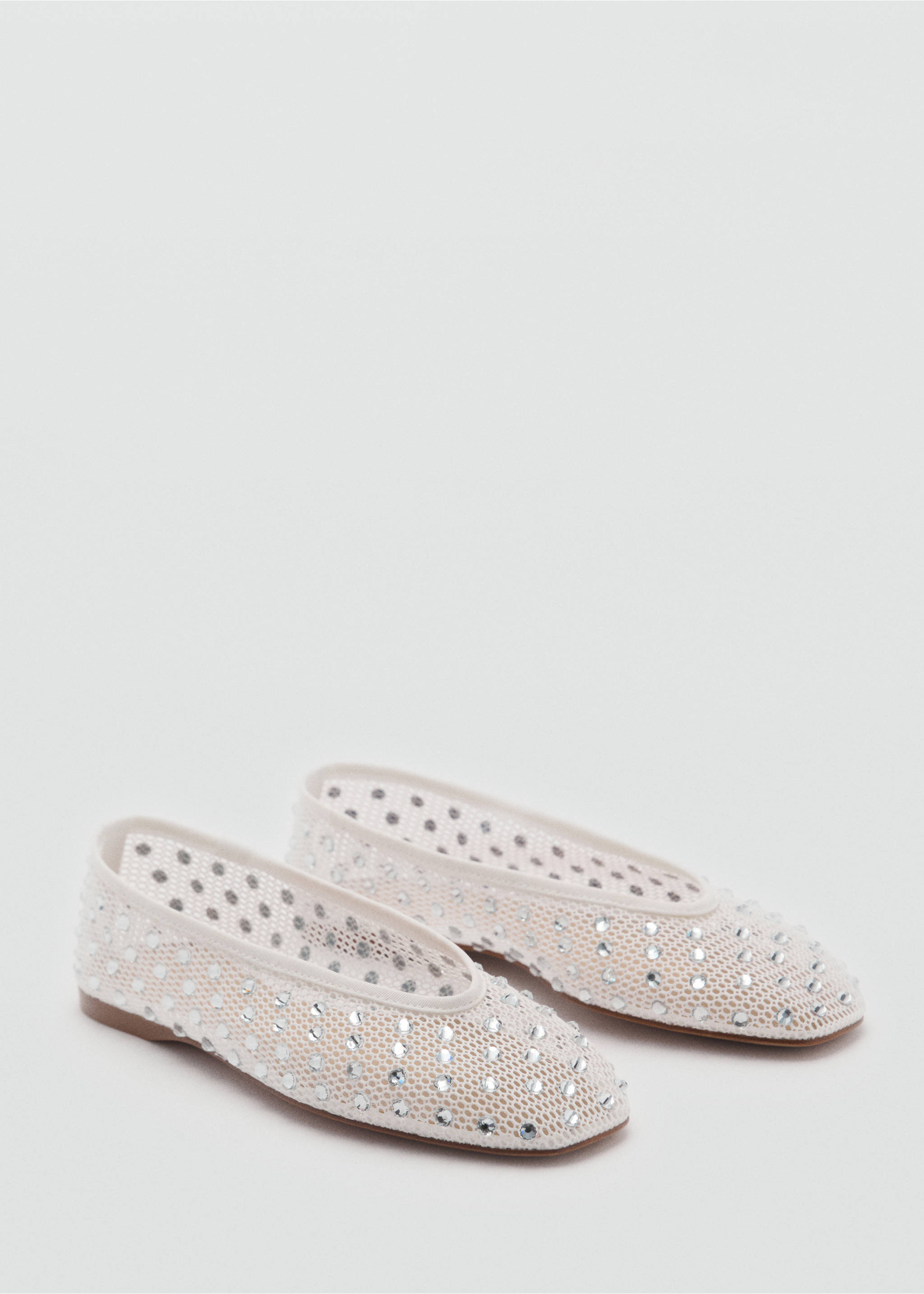 Meshballerina med strass - Bild av mittparti, Vit. Ref: 87085930-00.