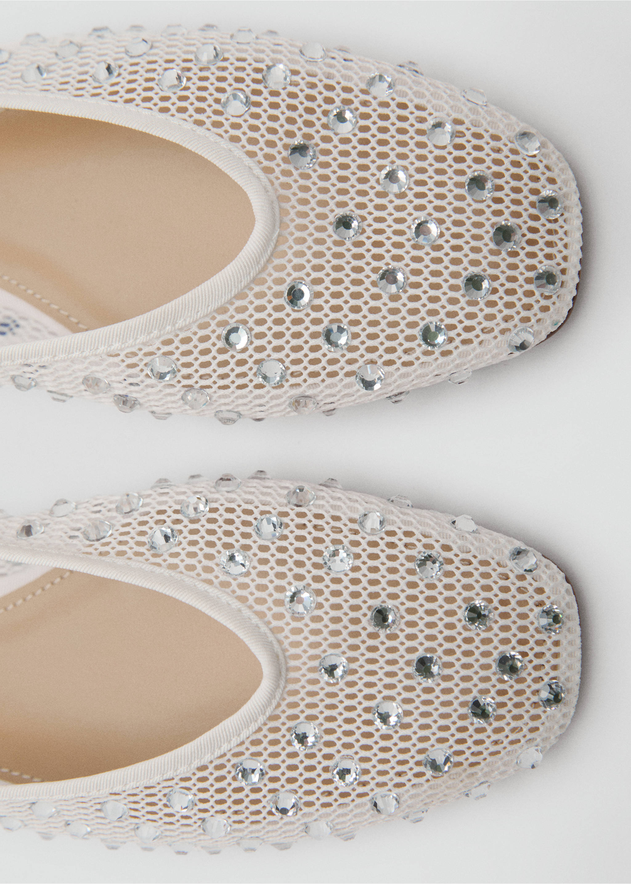 Meshballerina med strass - Detaljer om artikeln 1, Vit. Ref: 87085930-00.