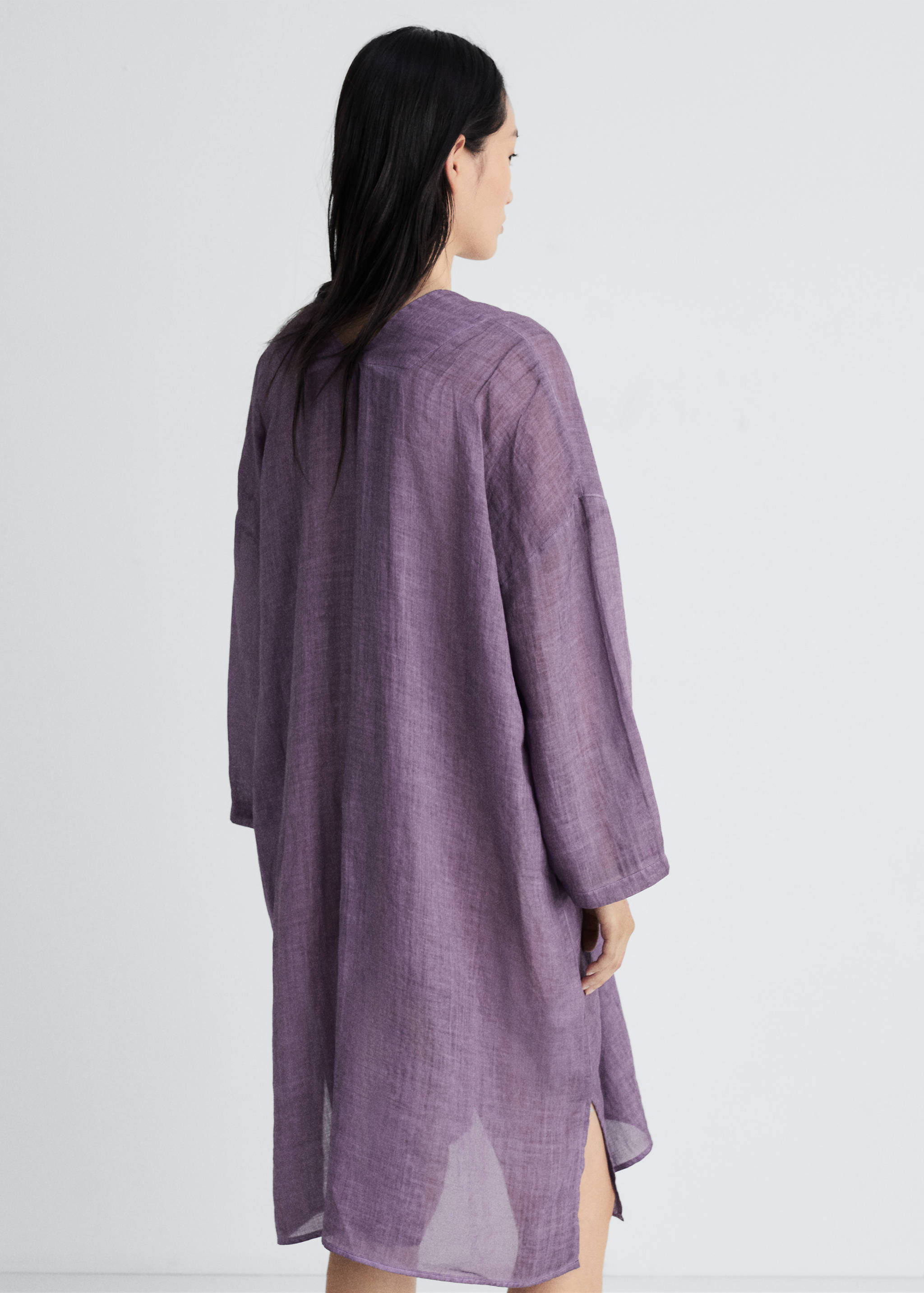 Ramie-Kaftan im Overdyed-Design - Rückseite des Artikels