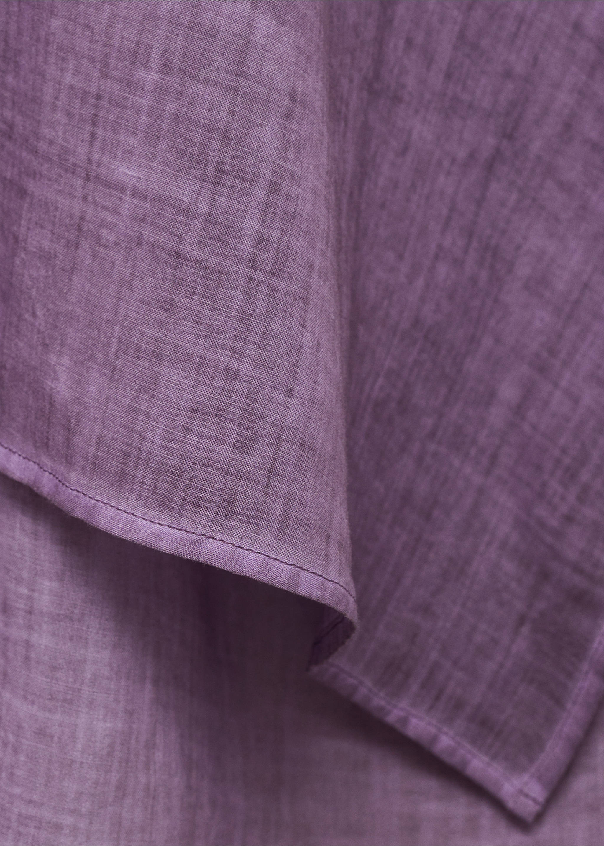 Ramie-Kaftan im Overdyed-Design - Detail des Artikels 0, Pflaume. Ref: 87085935-00.