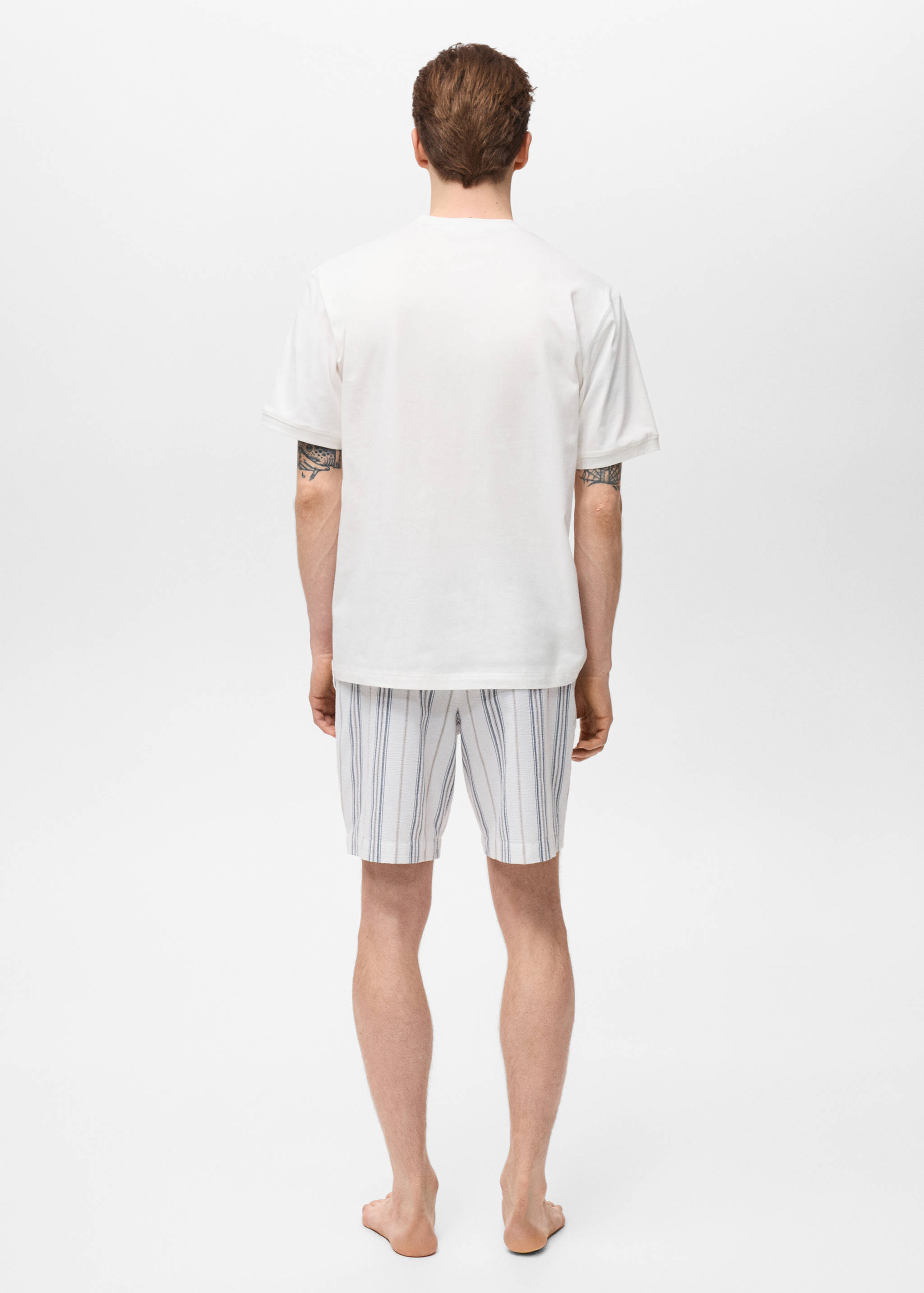 Set katoenen pyjama 100% katoen - Achterkant van het artikel