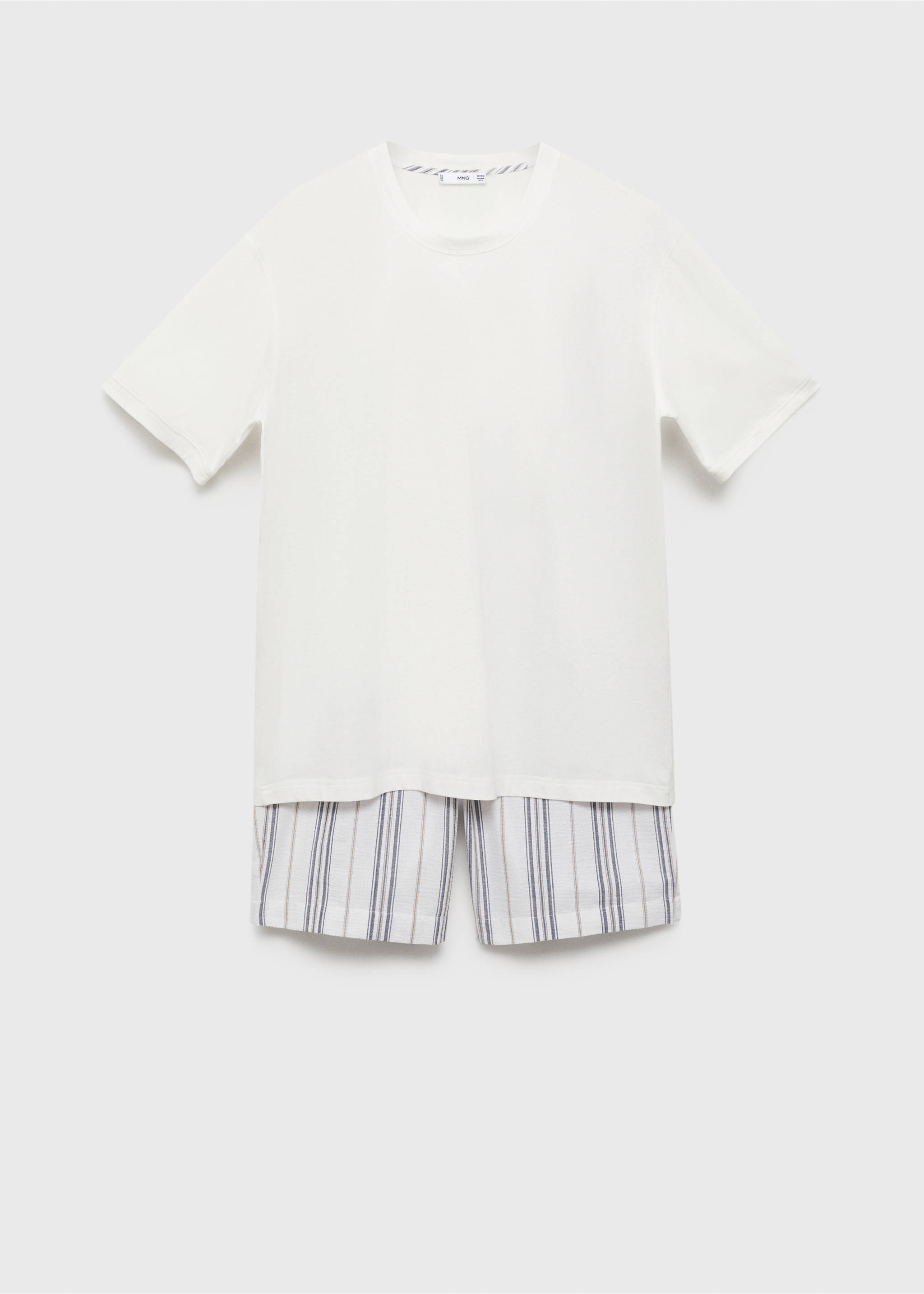 Pack of 100% cotton short pajamas - Article without model, Ecru. Ref: 87085938-00.