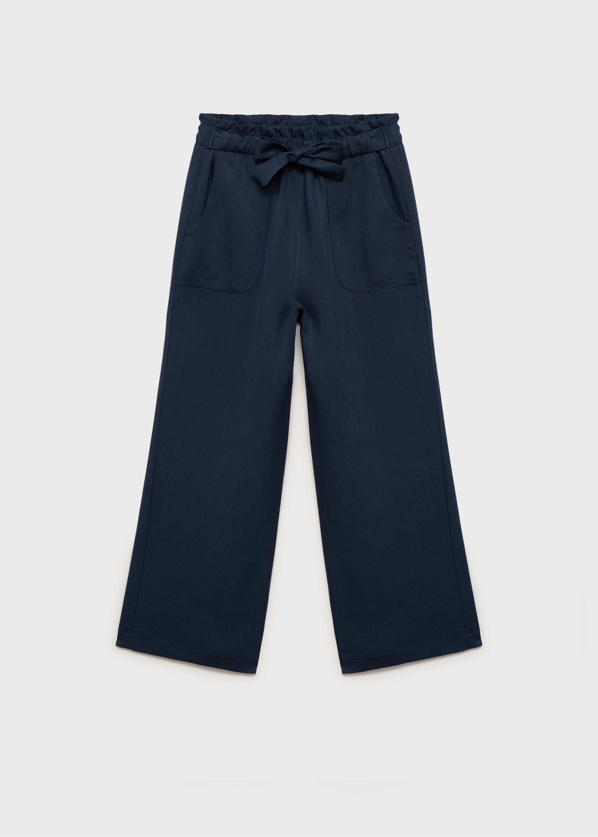 Bow belt trousers - Article without model, Dark Navy. Ref: 87085942-00.