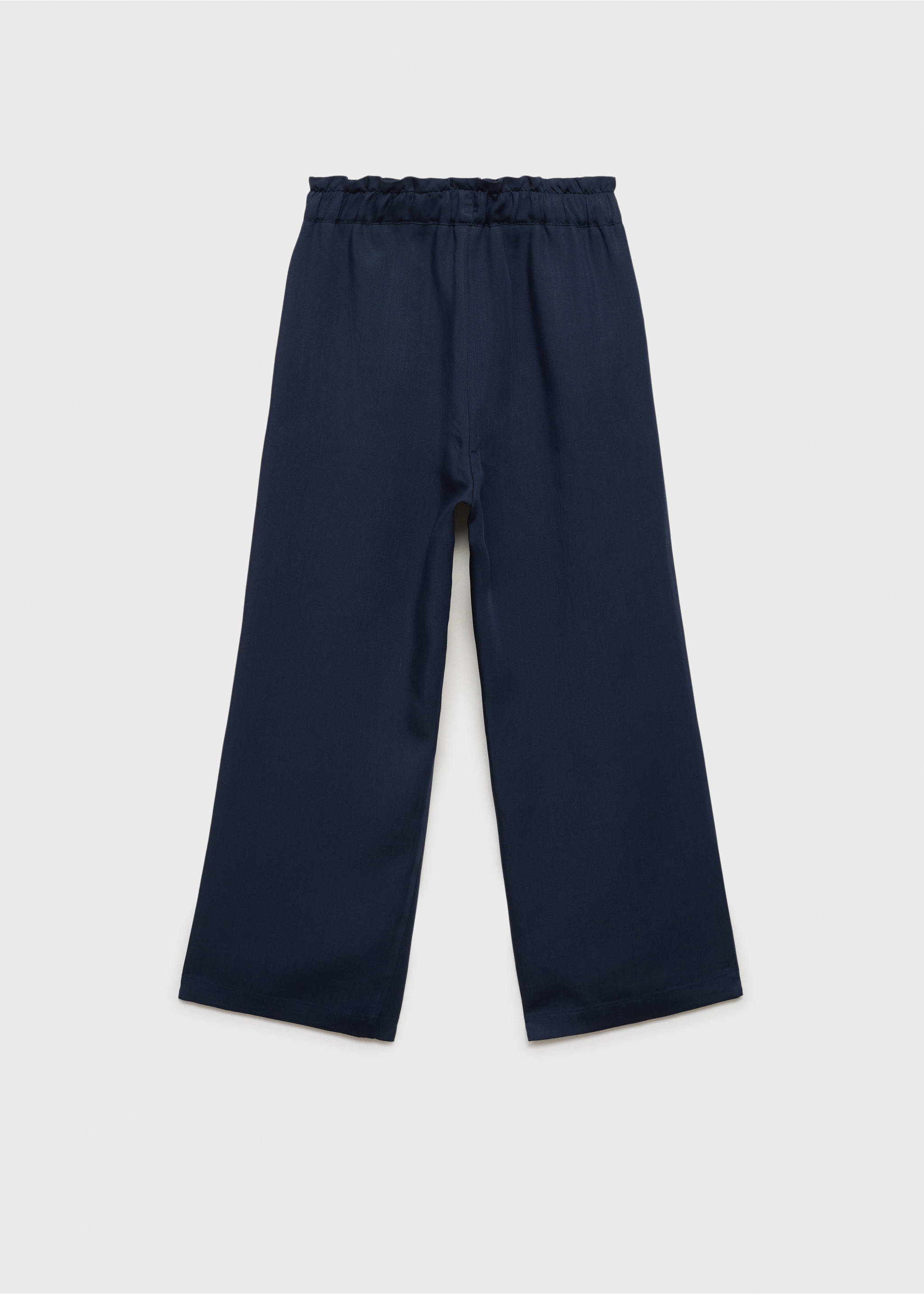 Bow belt trousers - Reverse of the article, Dark Navy. Ref: 87085942-00.
