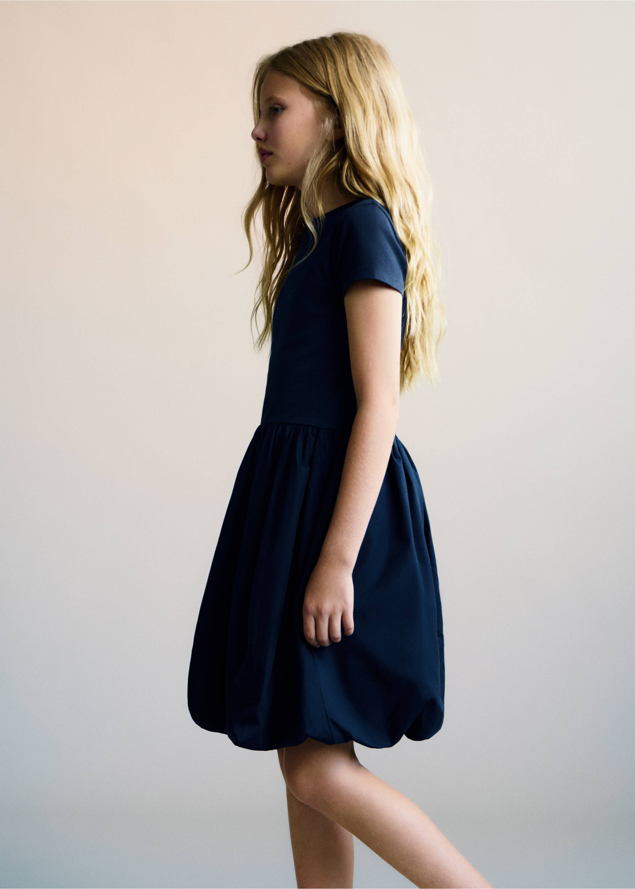 Ballon skirt dress - Medium plane, Dark Navy. Ref: 87085945-00.