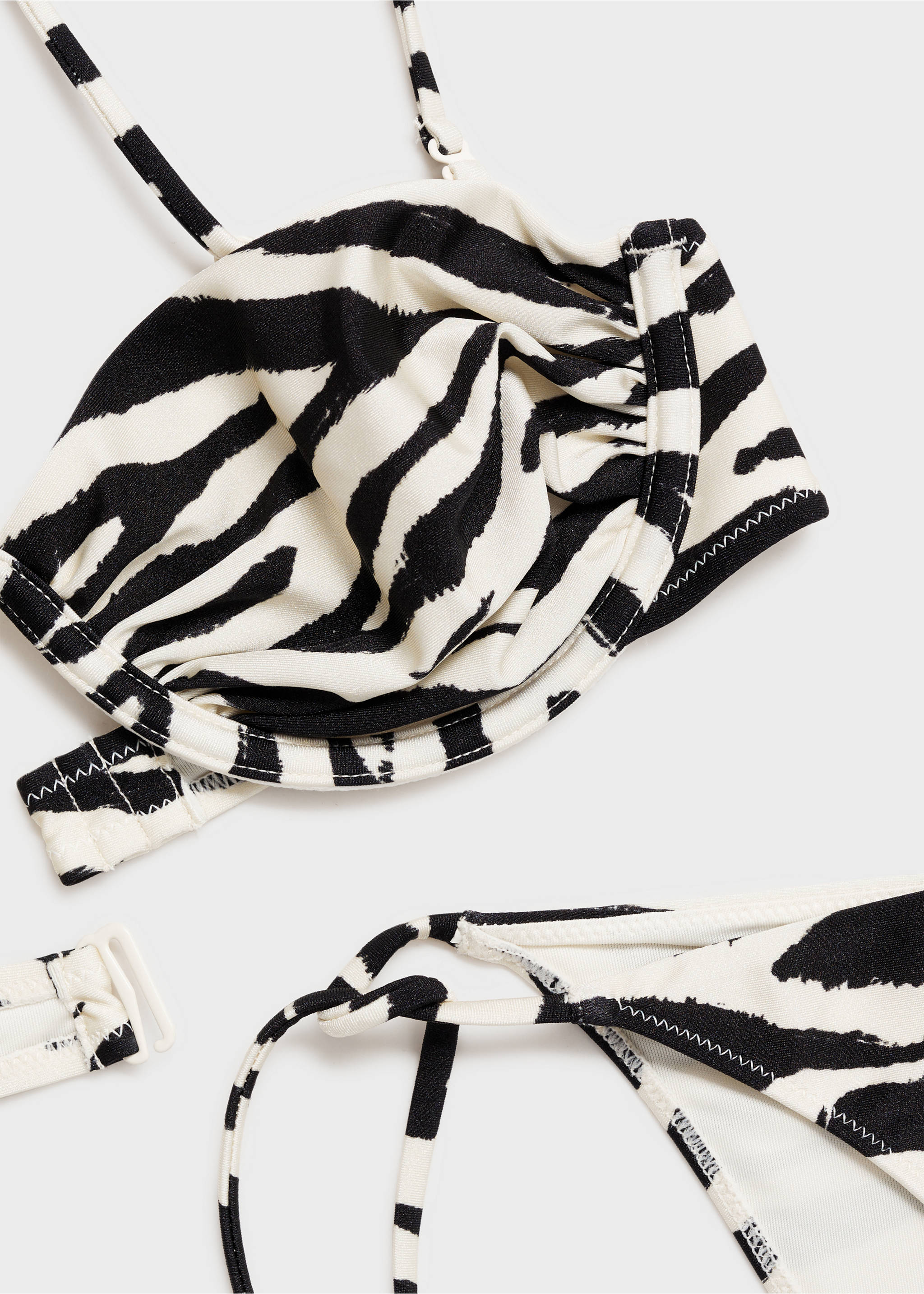 Zebra tie bikini bottom - Details of the article 0, Black. Ref: 87085947-00.