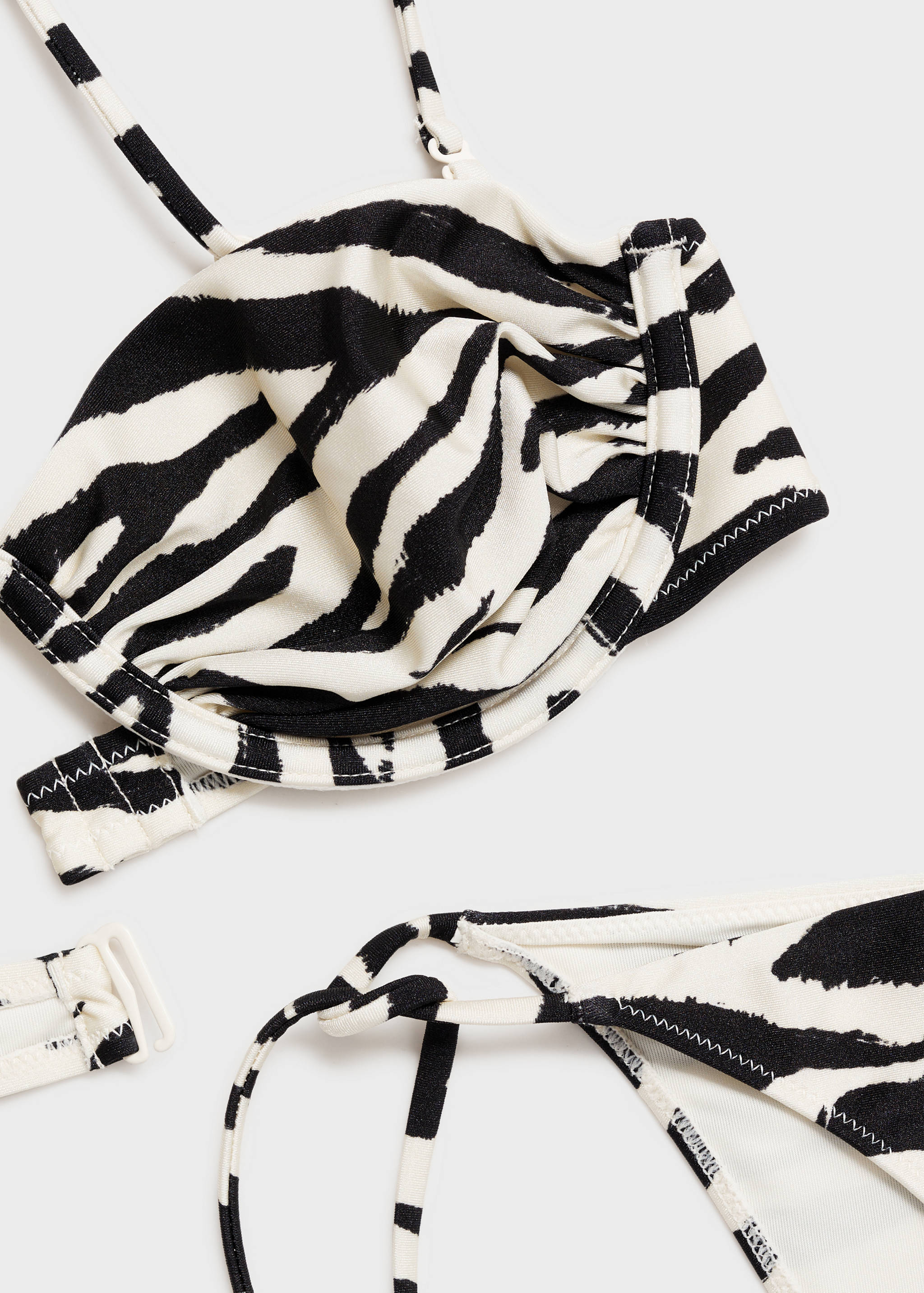 Zebra bikini bottom with bows - Details of the article 0