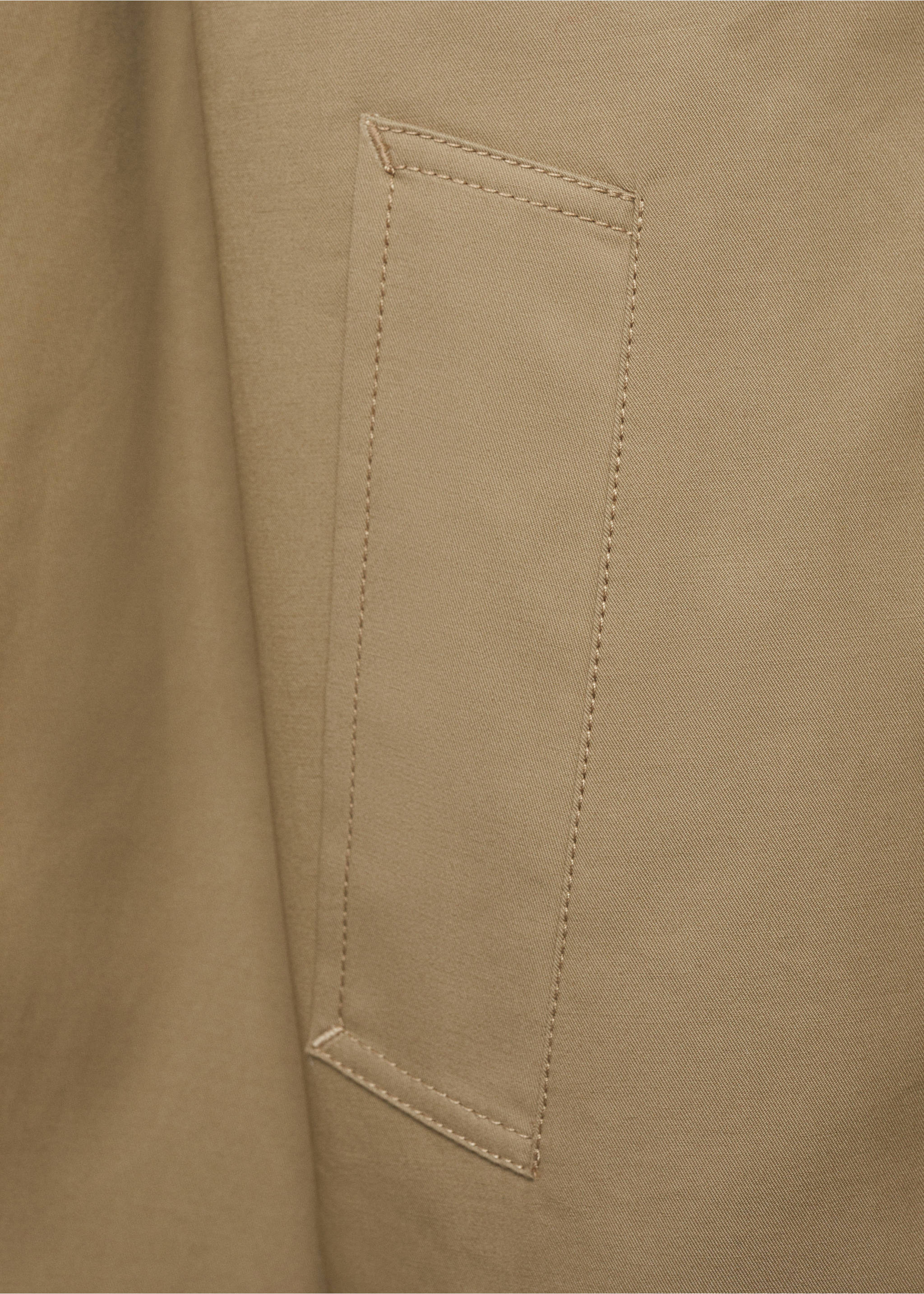 Gerade Baumwolljacke mit Knöpfen - Detail des Artikels 0, Khaki. Ref: 87085948-00.