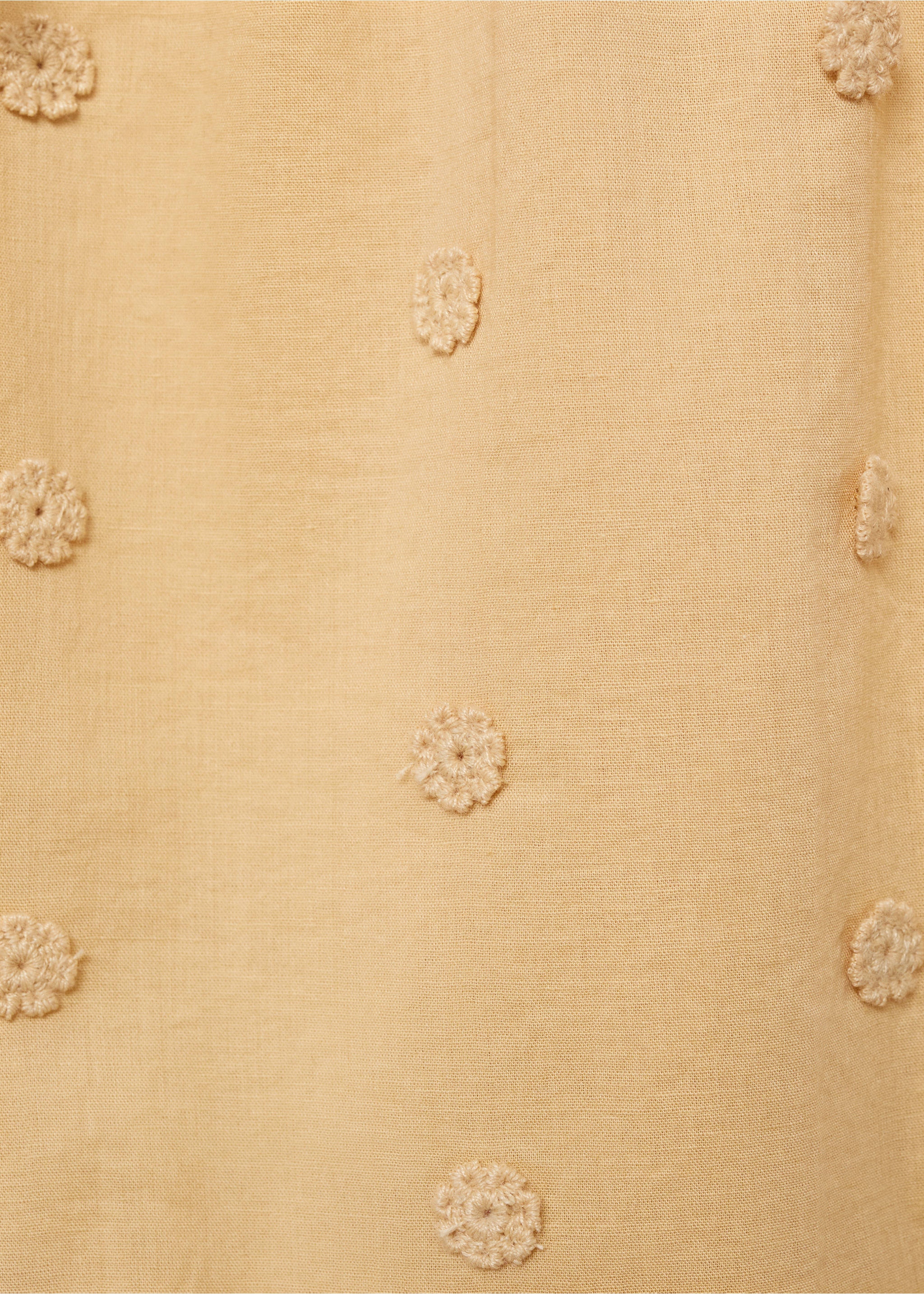 Lange Hose mit Stickdetails - Detail des Artikels 0, Senfgelb. Ref: 87085949-00.