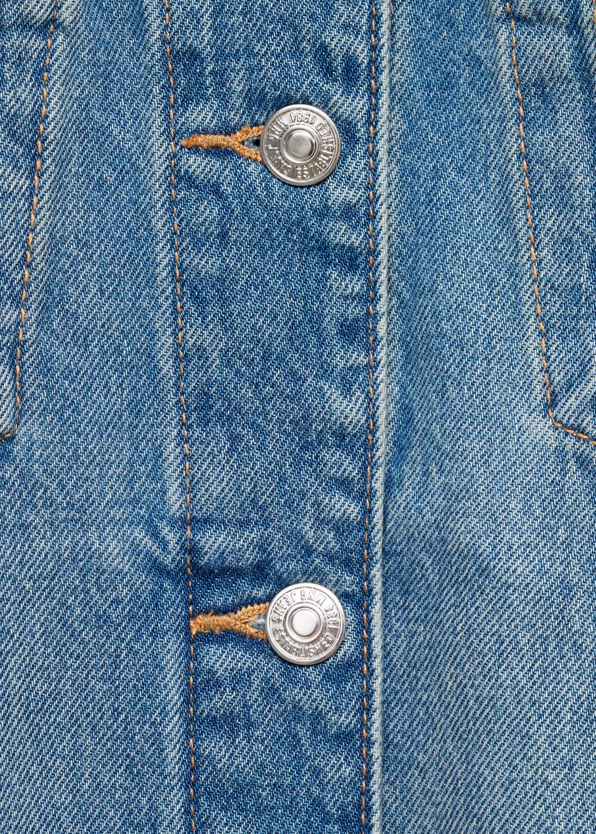 Chaqueta vaquera oversize bolsillos - Detalle del artículo 8