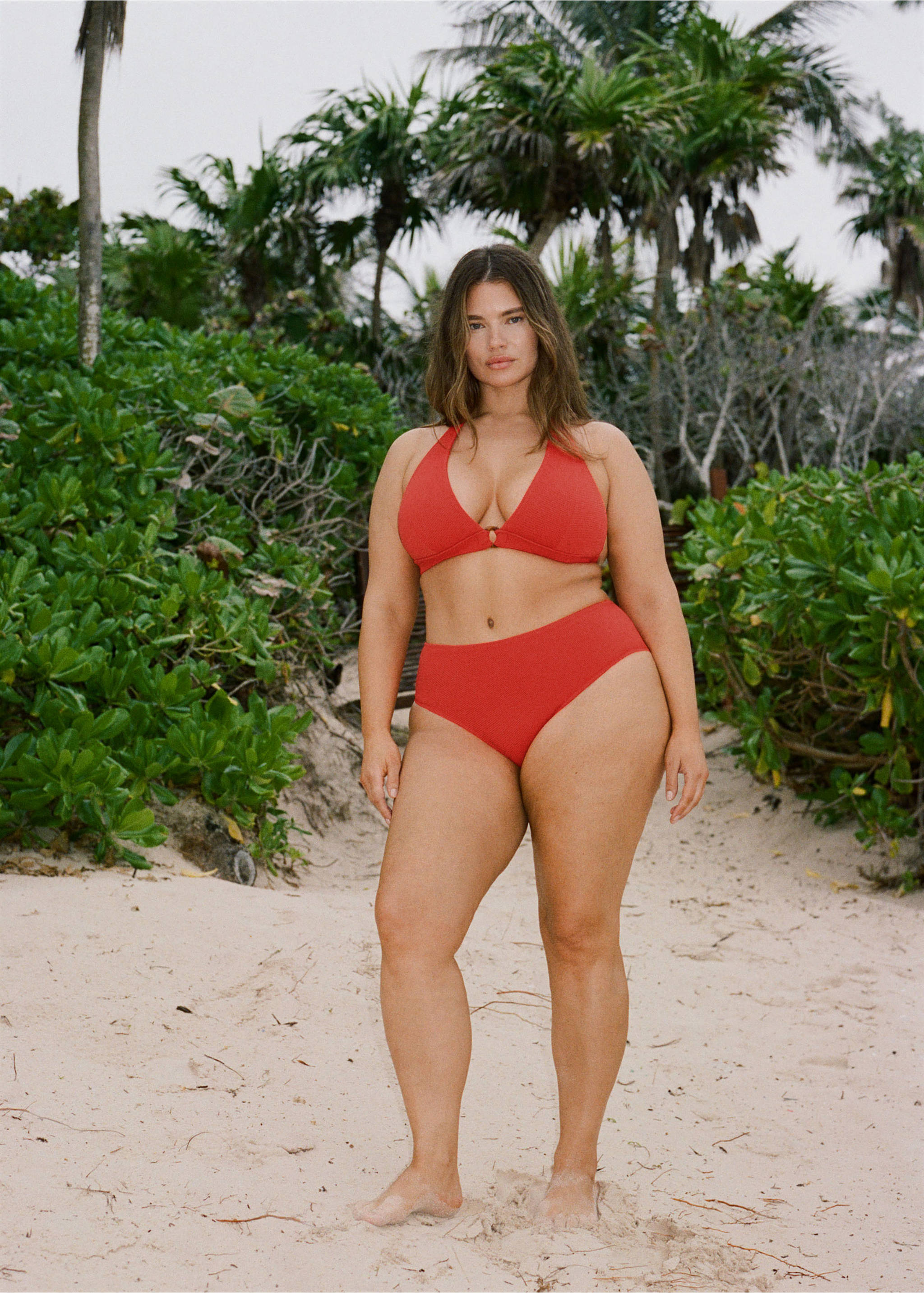 Haut bikini texturé anneau décoratif - Détail de l'article 3, Rouge. Ref: 87085959-00.