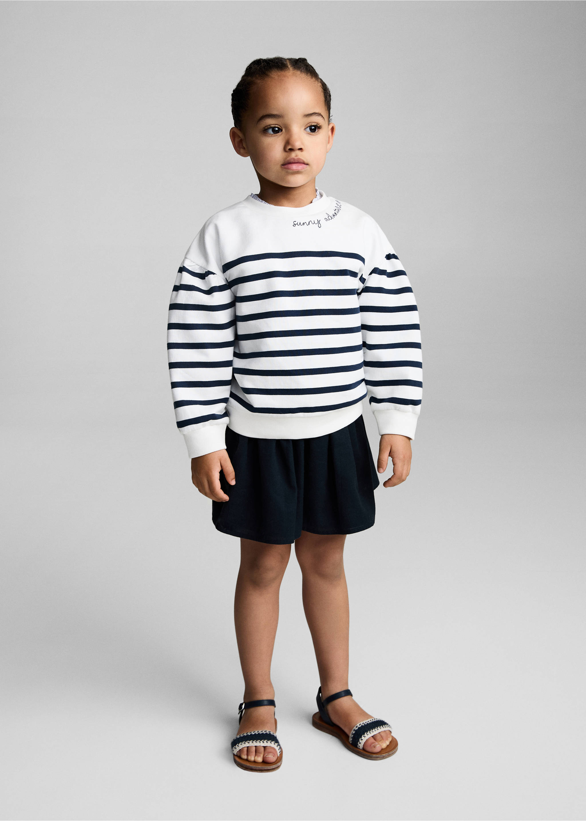 Message striped sweatshirt - General plane, Dark Navy. Ref: 87085962-00.