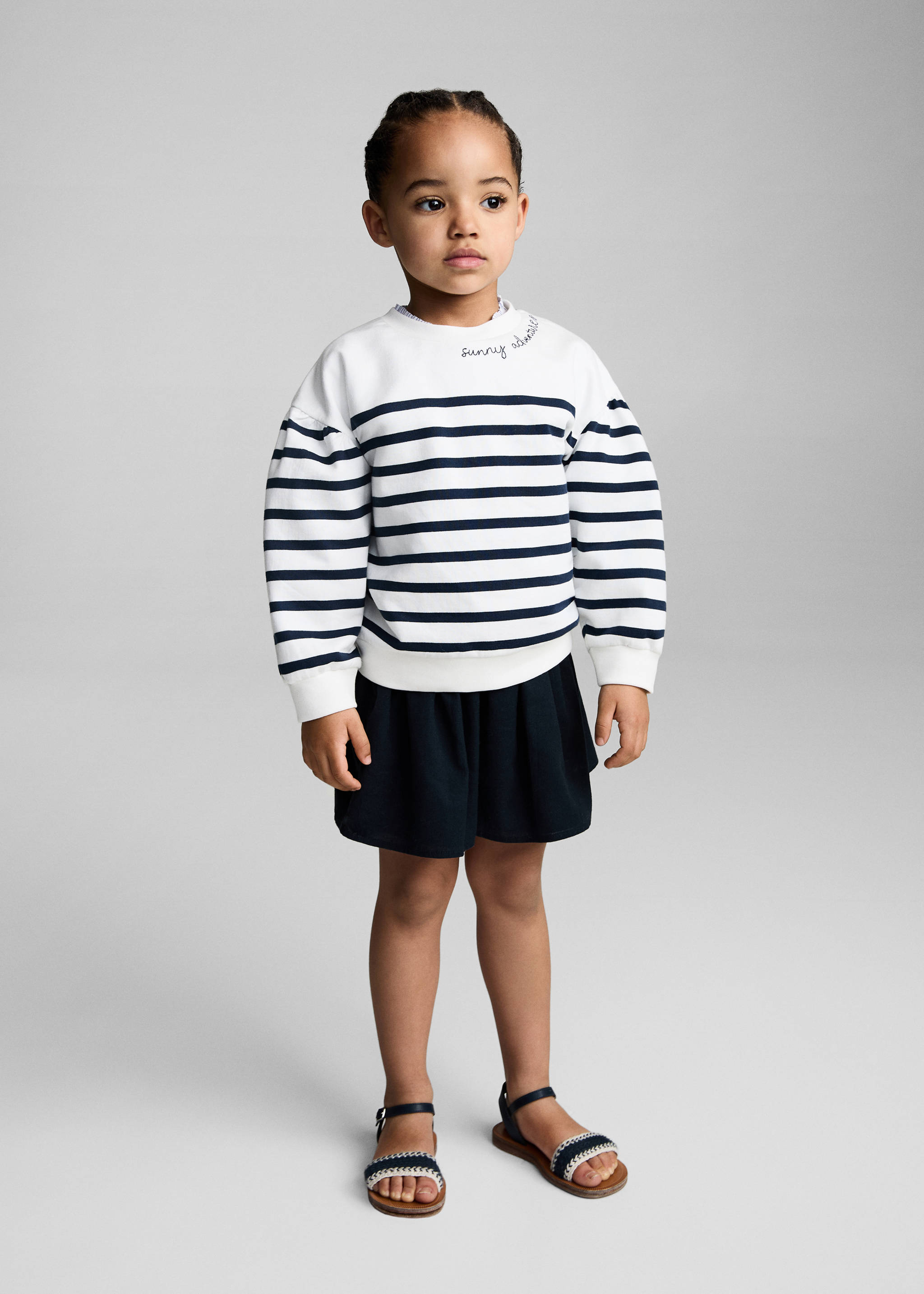 Message striped sweatshirt - General plane