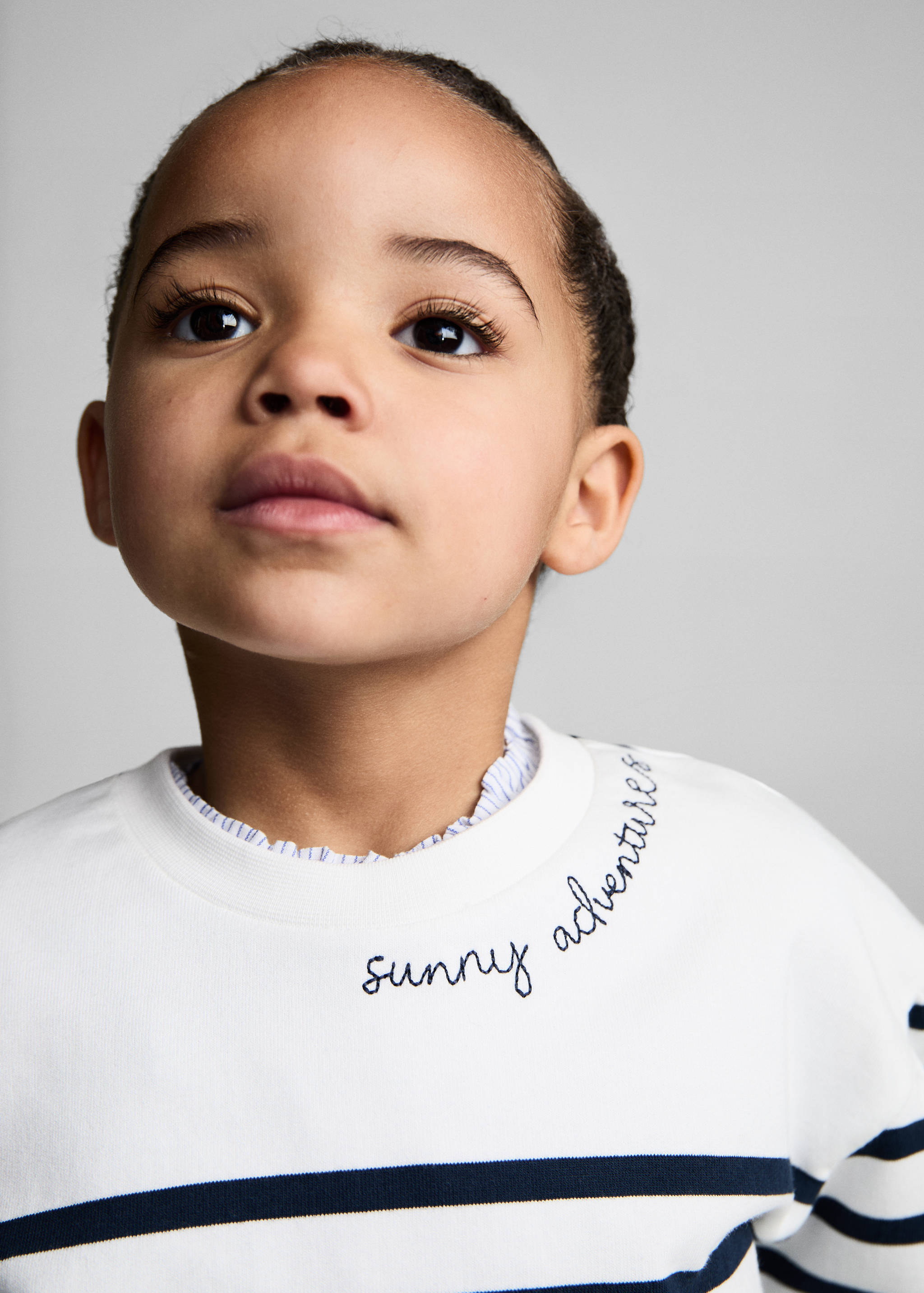 Message striped sweatshirt - Details of the article 1