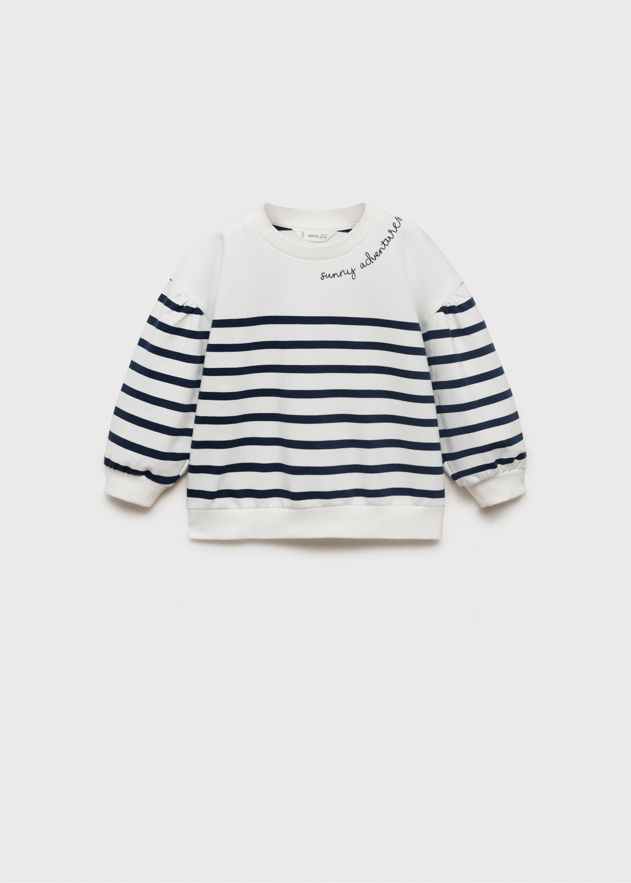 Message striped sweatshirt - Article without model, Dark Navy. Ref: 87085962-00.