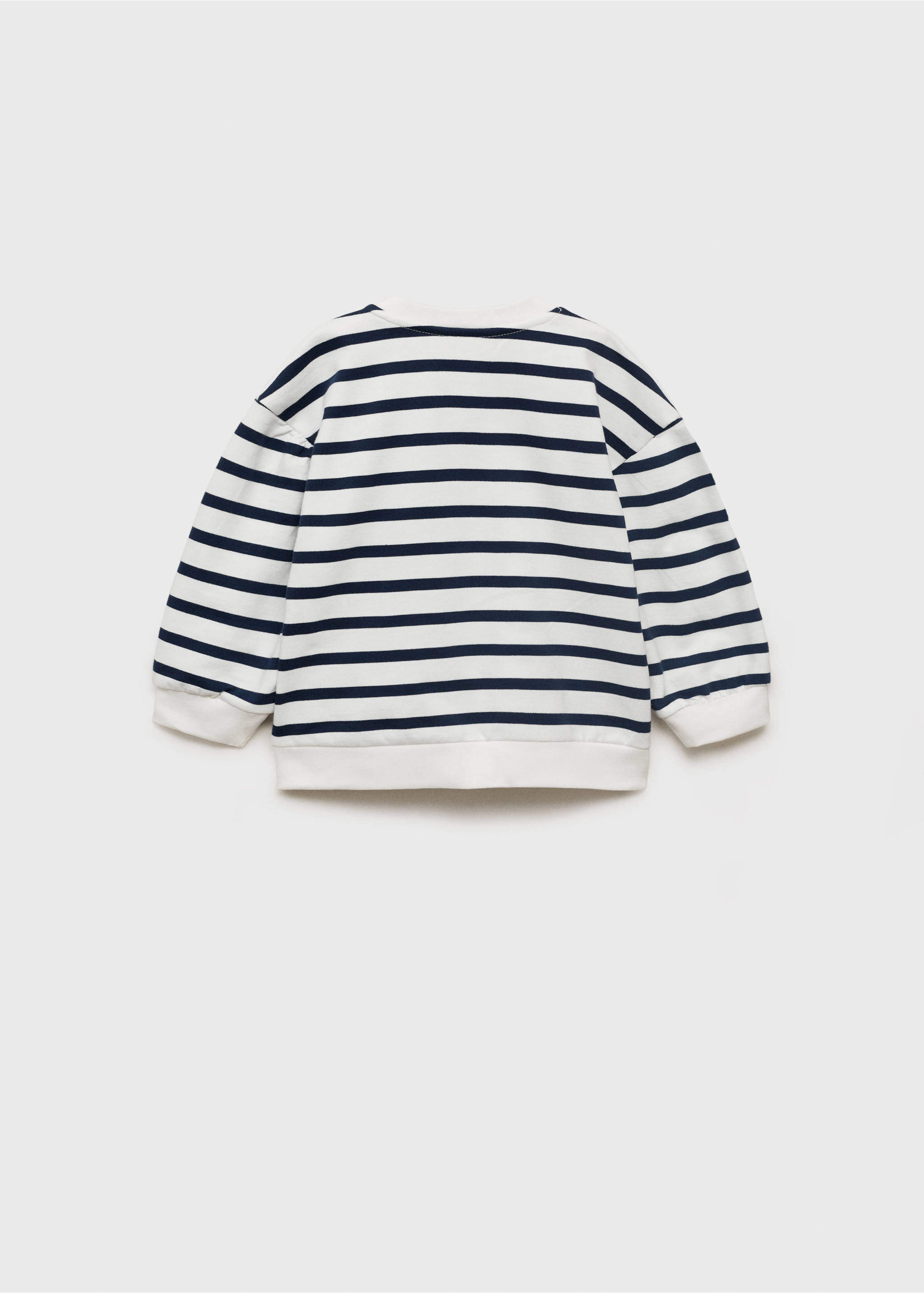 Message striped sweatshirt - Reverse of the article, Dark Navy. Ref: 87085962-00.