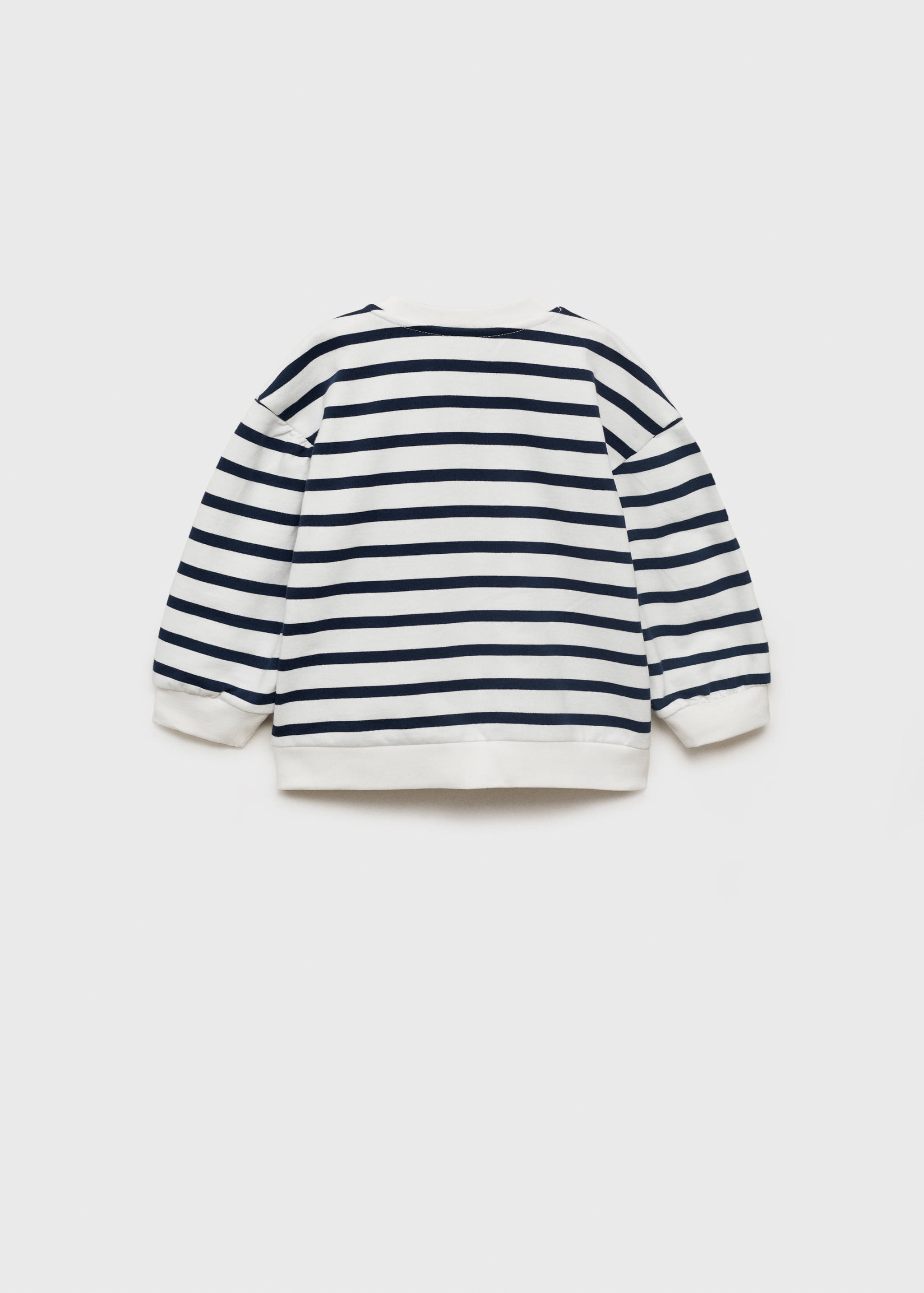 Message striped sweatshirt - Reverse of the article