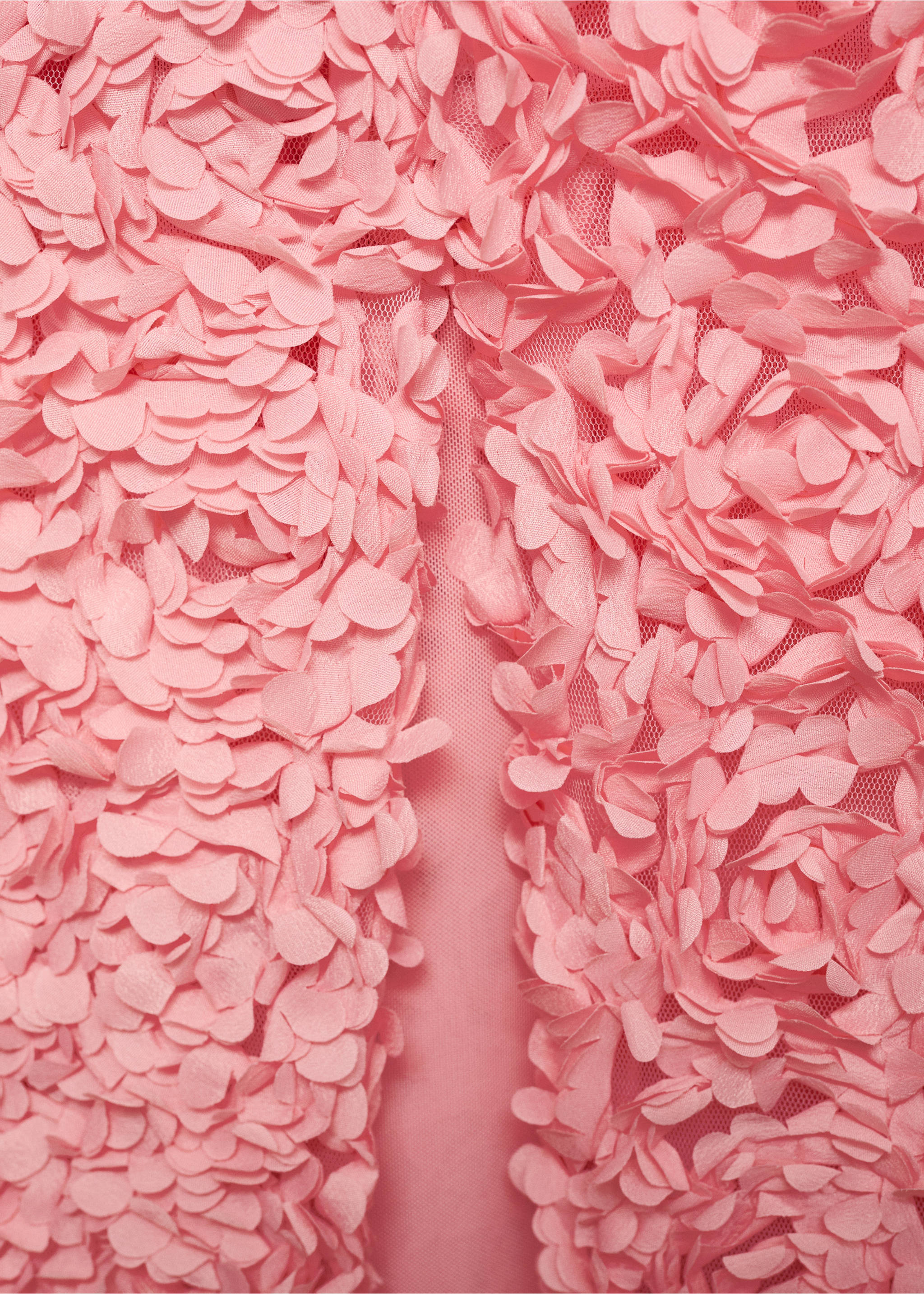 Tulle dress with embroidered flower - Details of the article 0, Pastel Pink. Ref: 87085968-00.