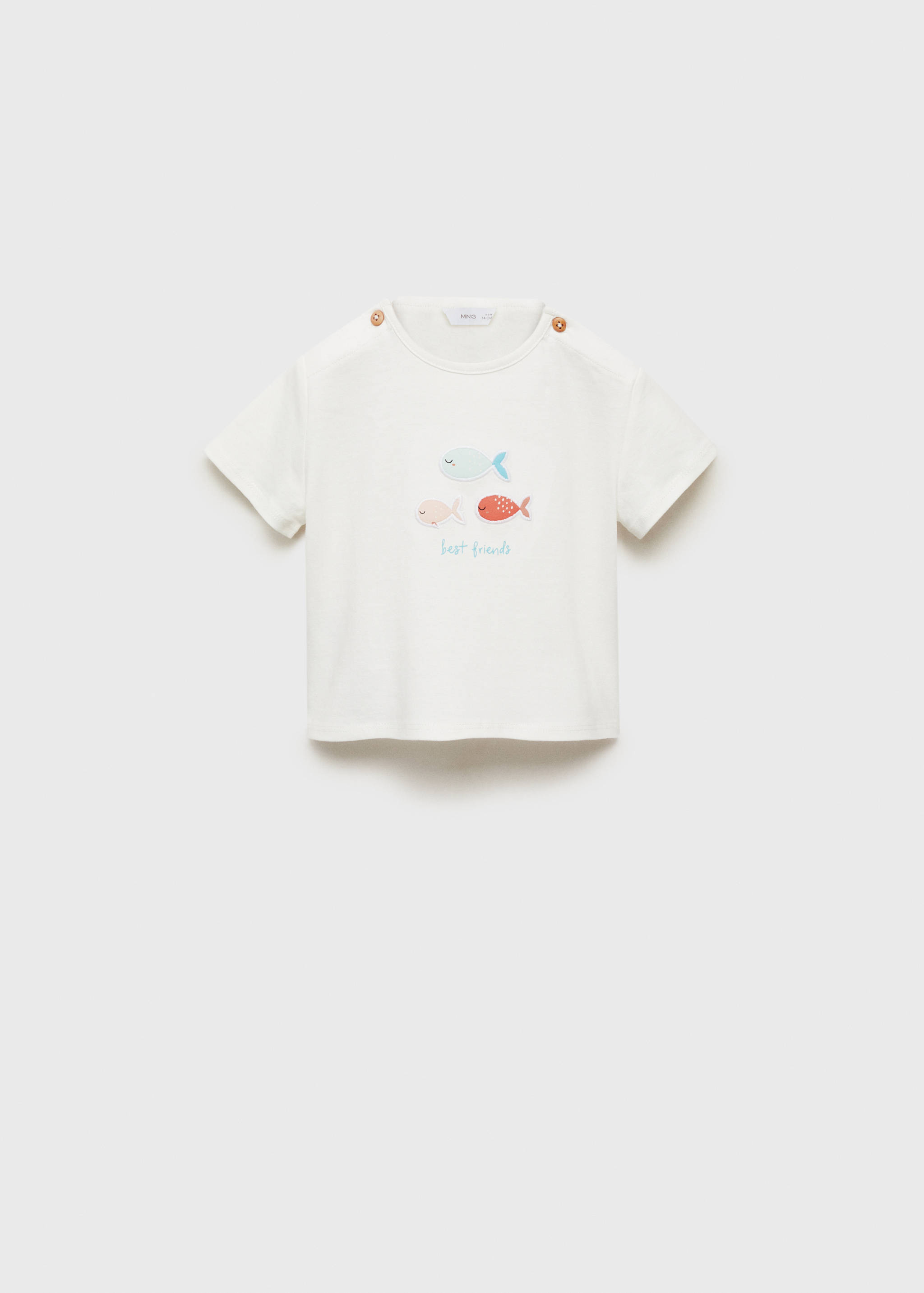 Embossed cotton t-shirt - Article without model