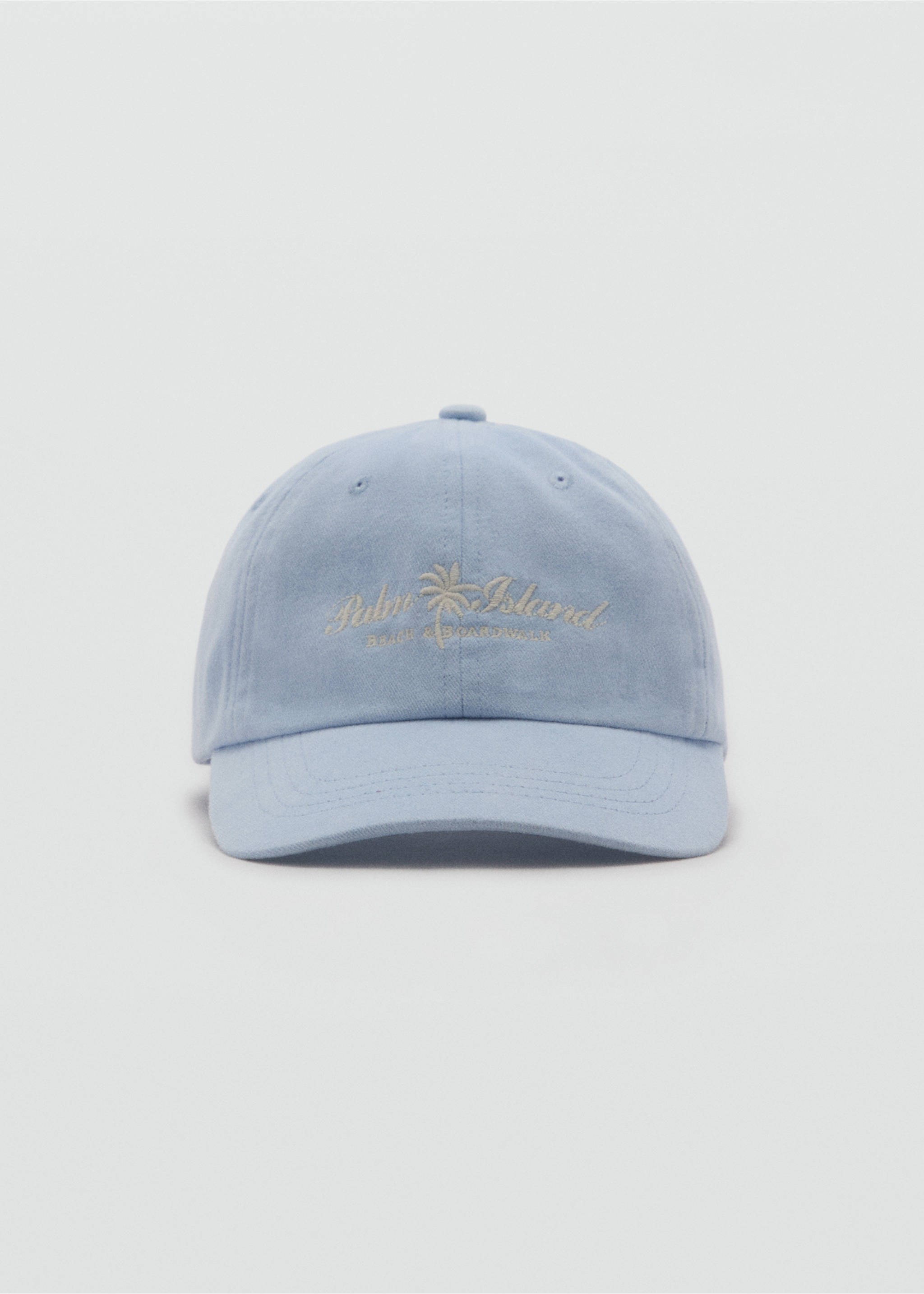 Schirmmütze aus Baumwolle - Mittlere Ansicht, Himmelblau. Ref: 87085971-00.