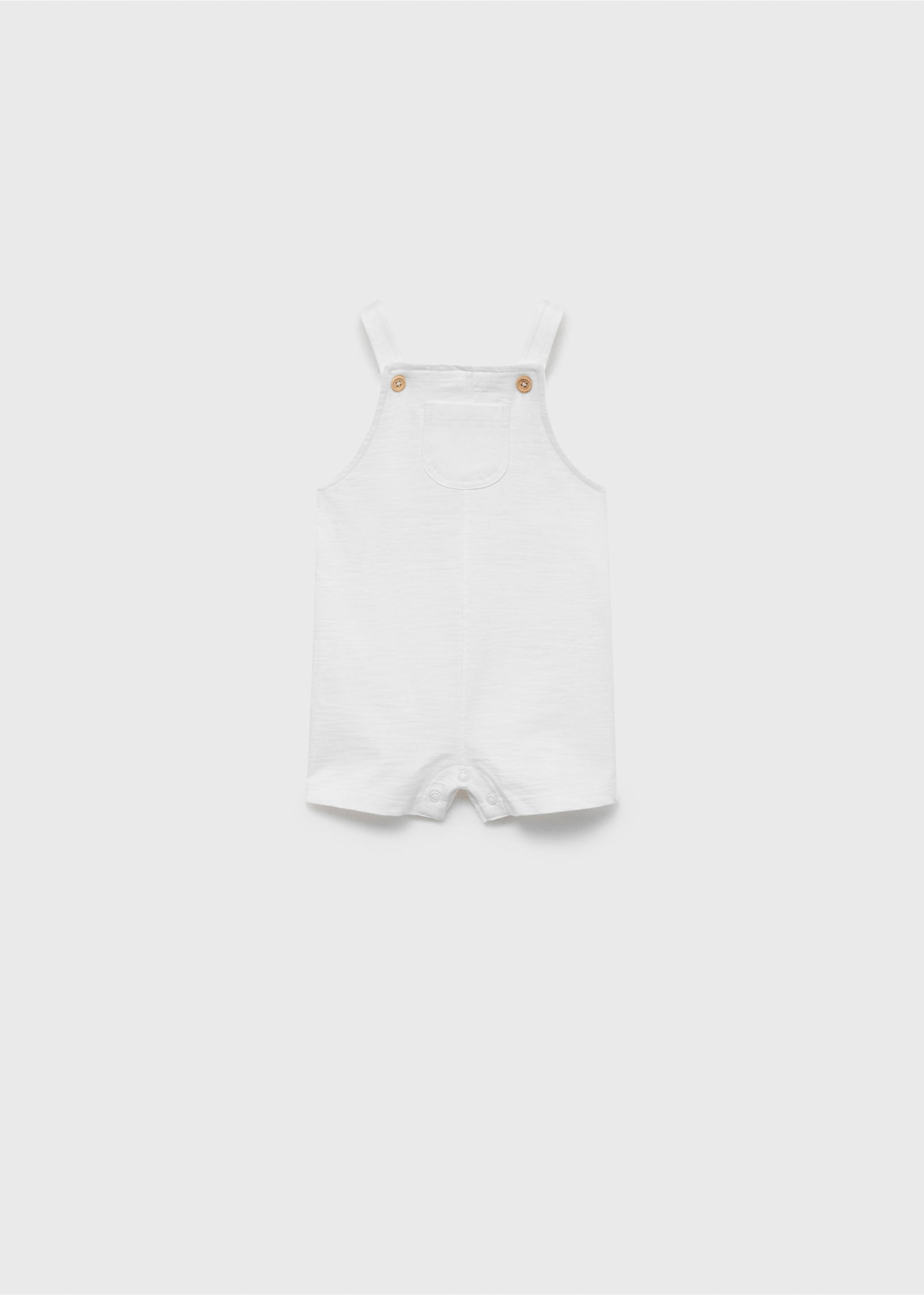 Short cotton dungarees - Article without model, Off White. Ref: 87085972-00.