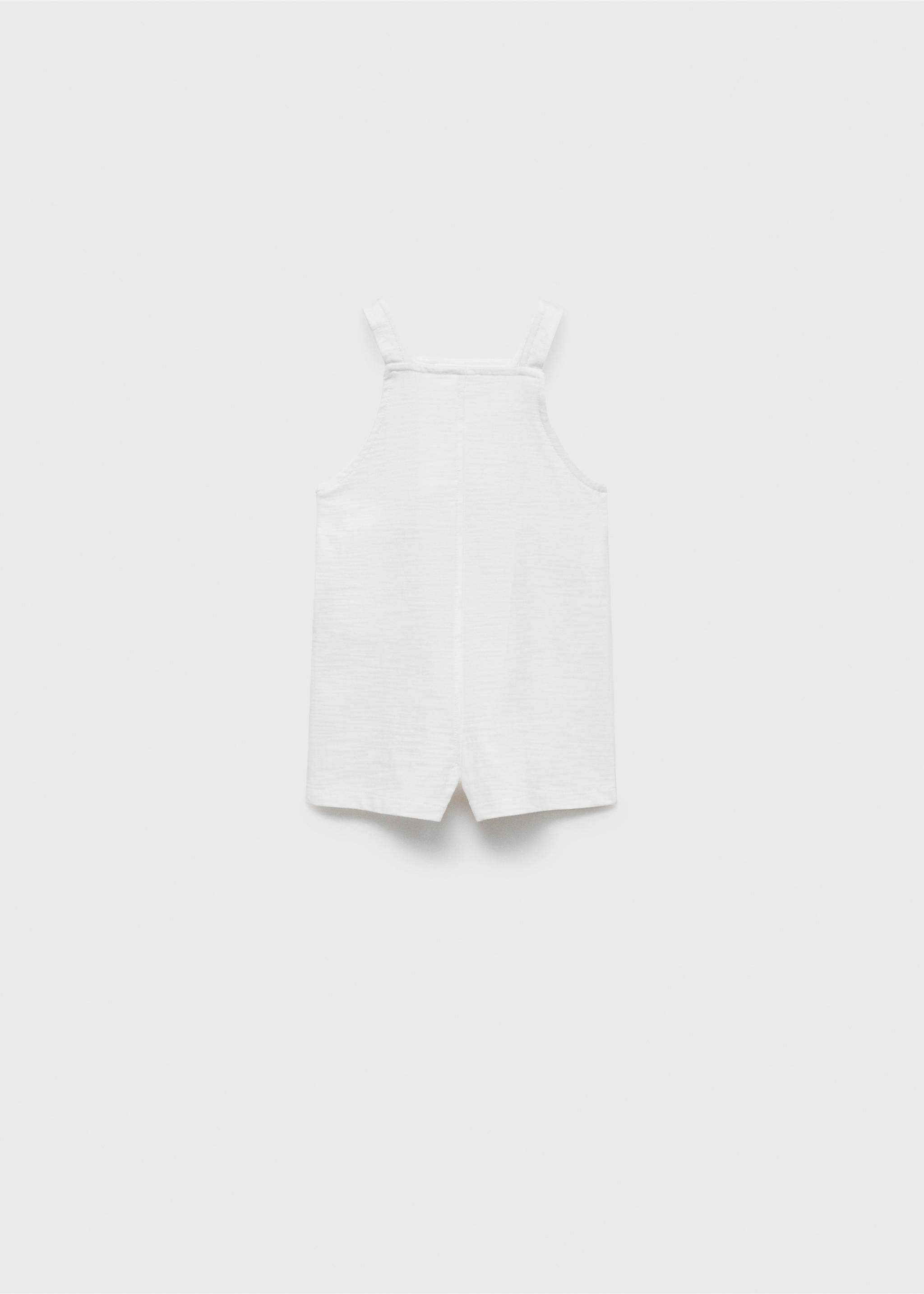 Short cotton dungarees - Reverse of the article, Off White. Ref: 87085972-00.