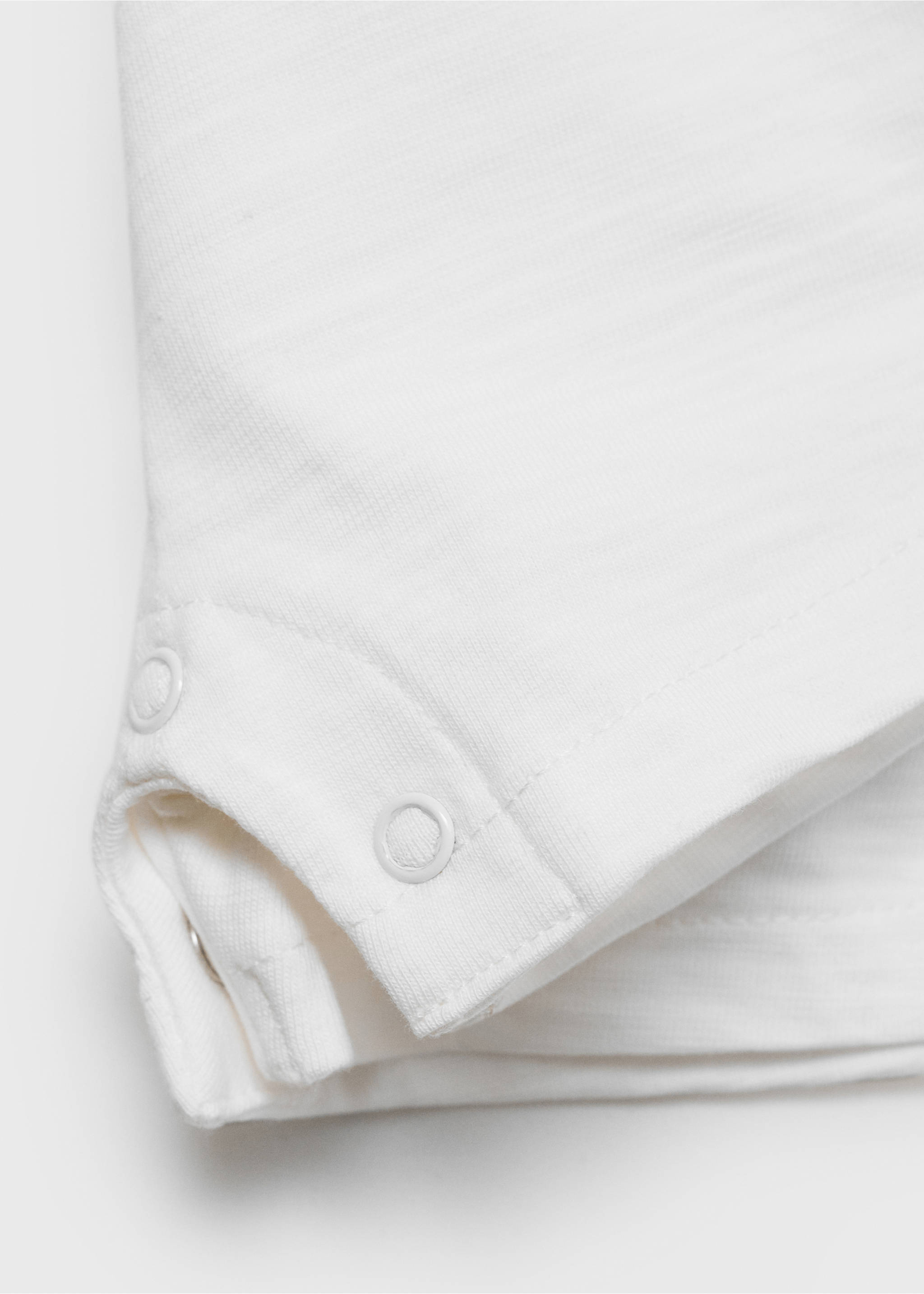 Short cotton dungarees - Details of the article 8, Off White. Ref: 87085972-00.