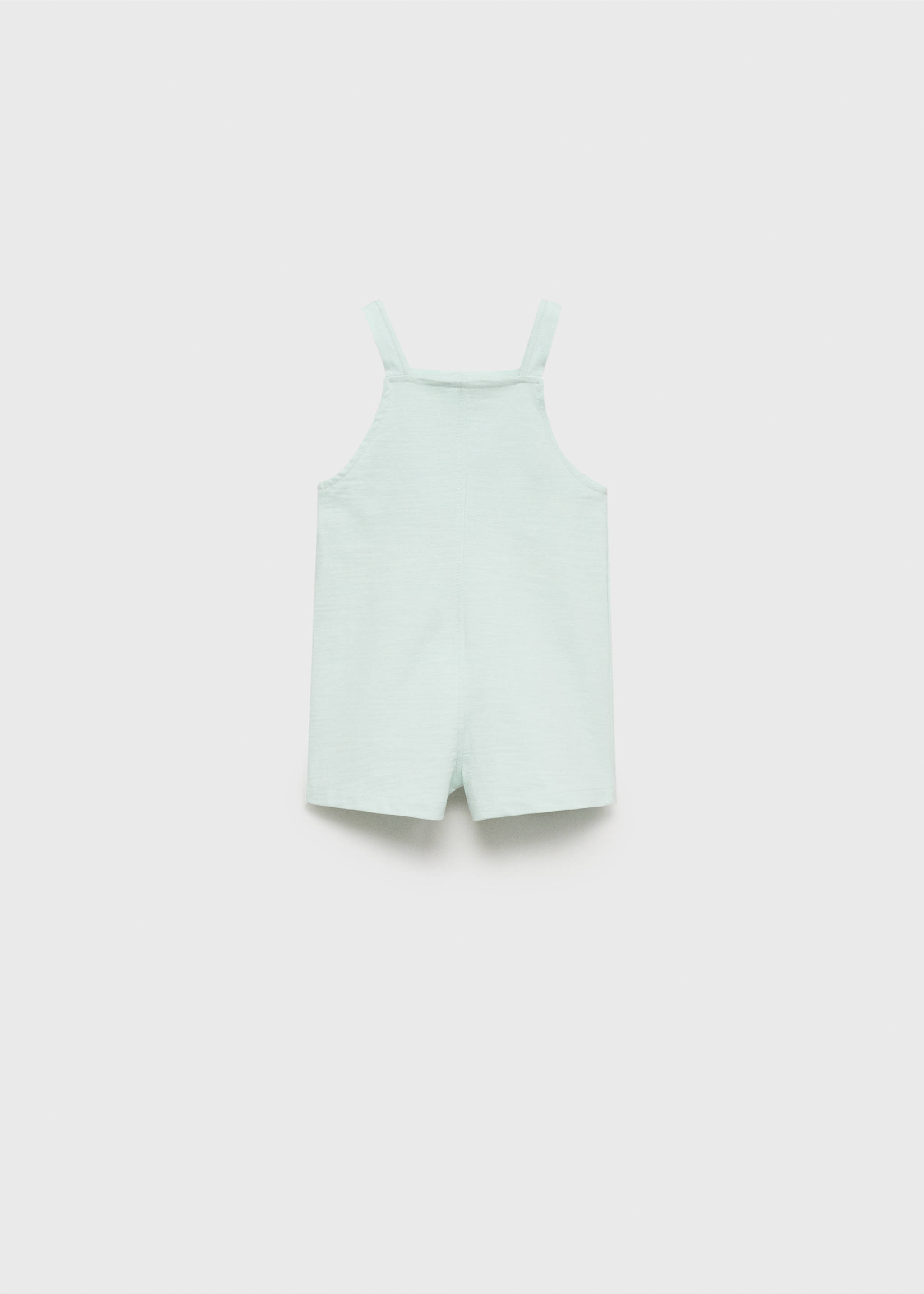Short cotton dungarees - Reverse of the article, Green. Ref: 87085972-00.