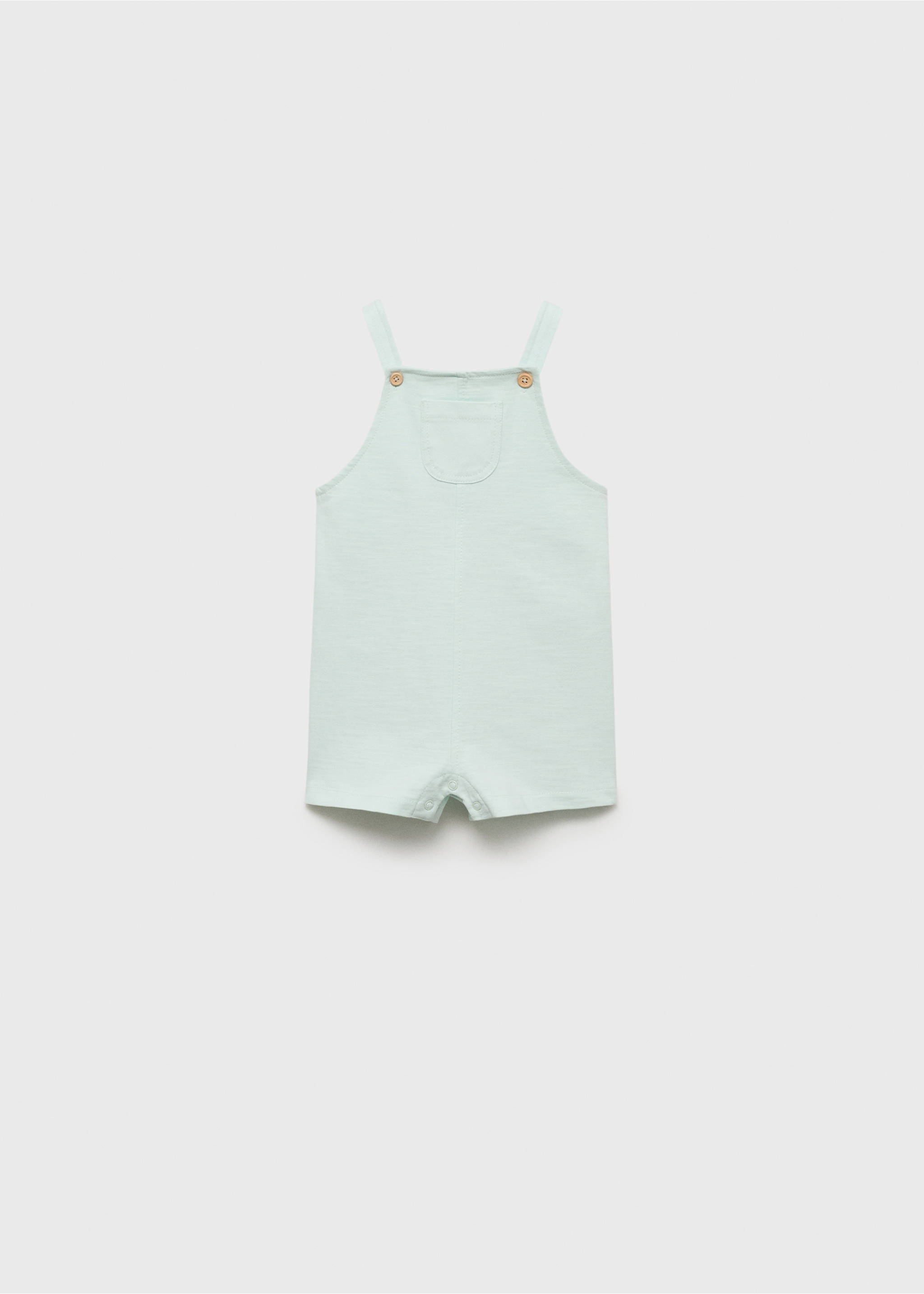 Short cotton dungarees - Article without model, Green. Ref: 87085972-00.