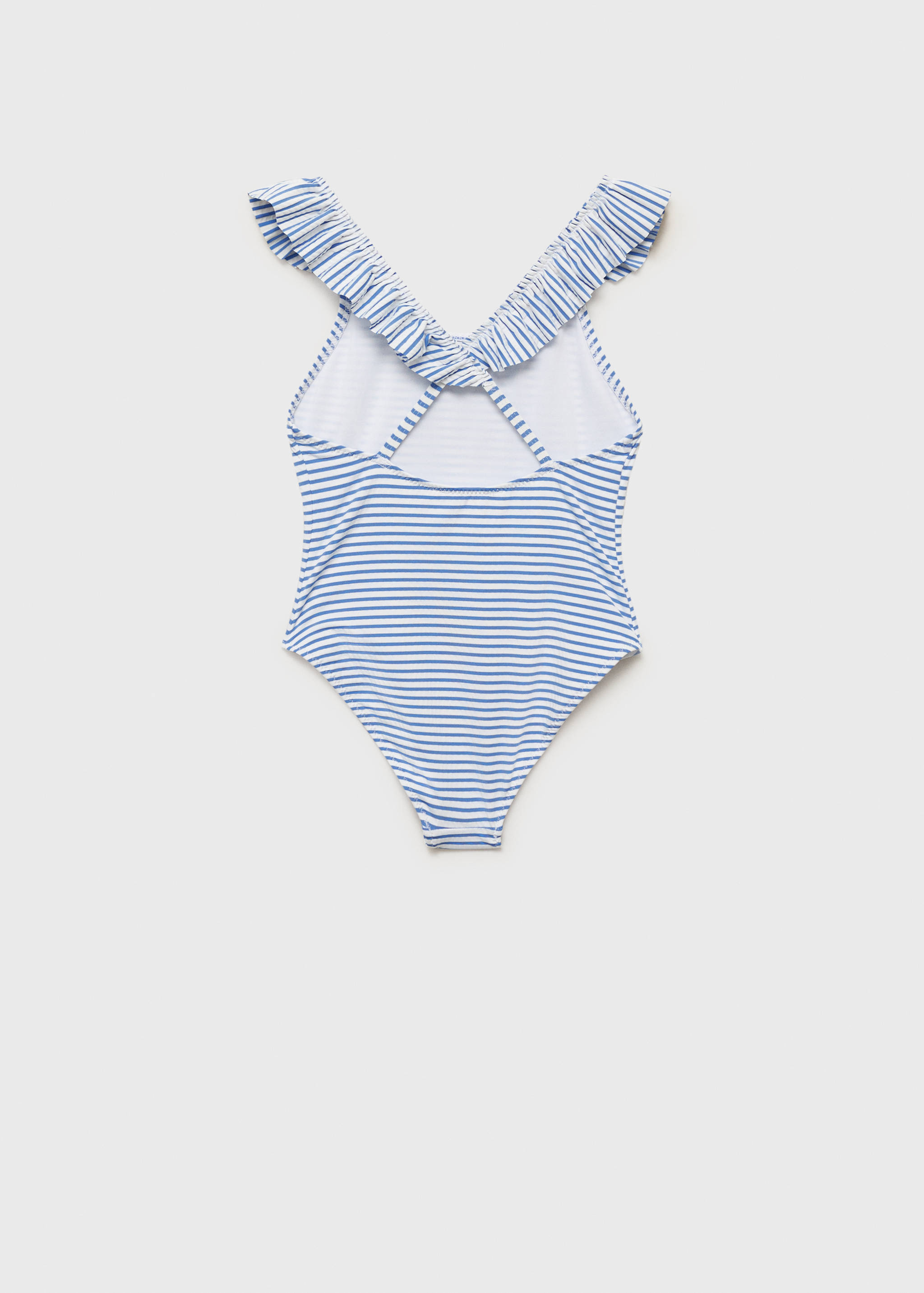 Ruffled striped swimsuit - Reverse of the article