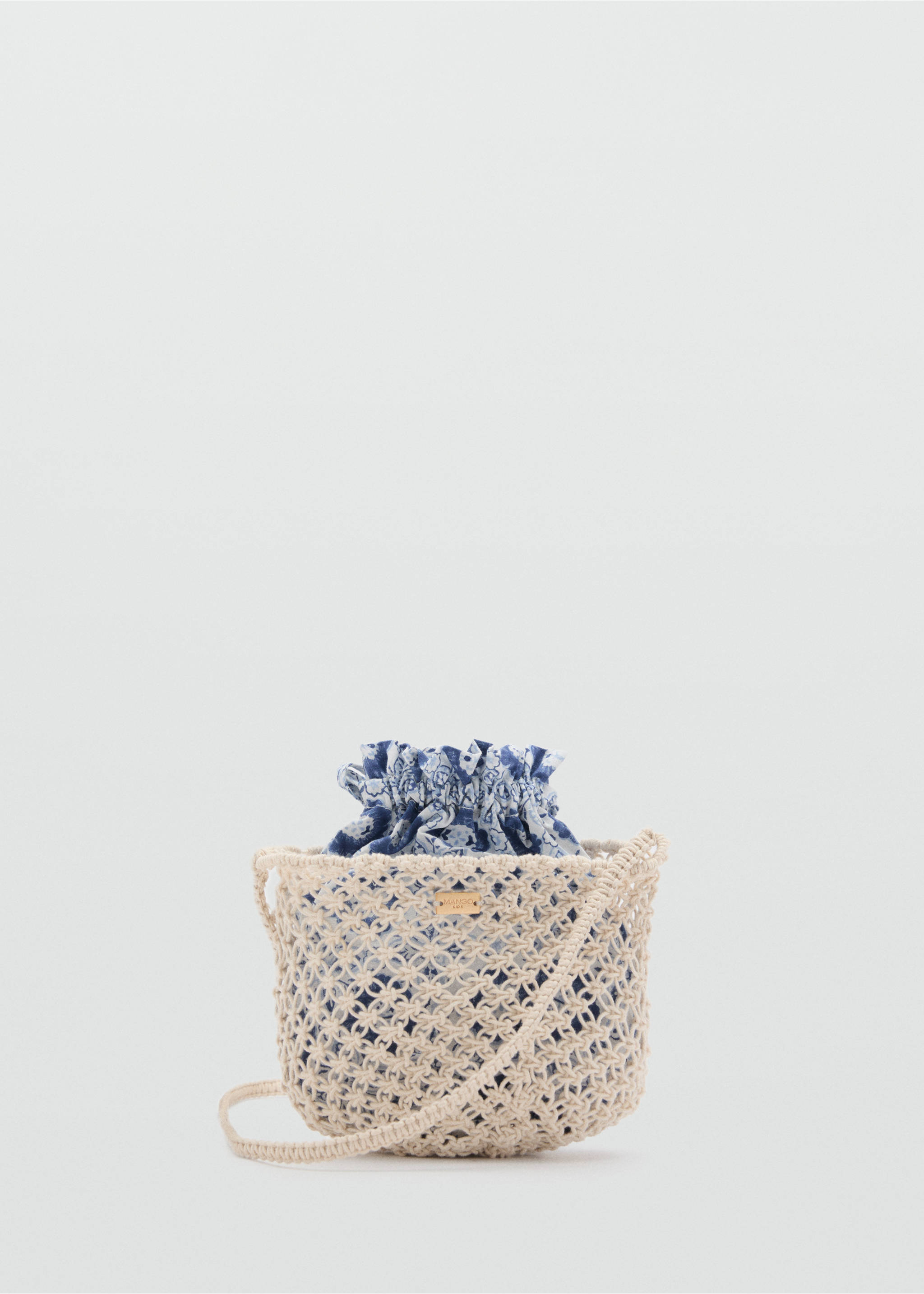 Macramé sack bag - Article without model, Sand. Ref: 87085974-00.
