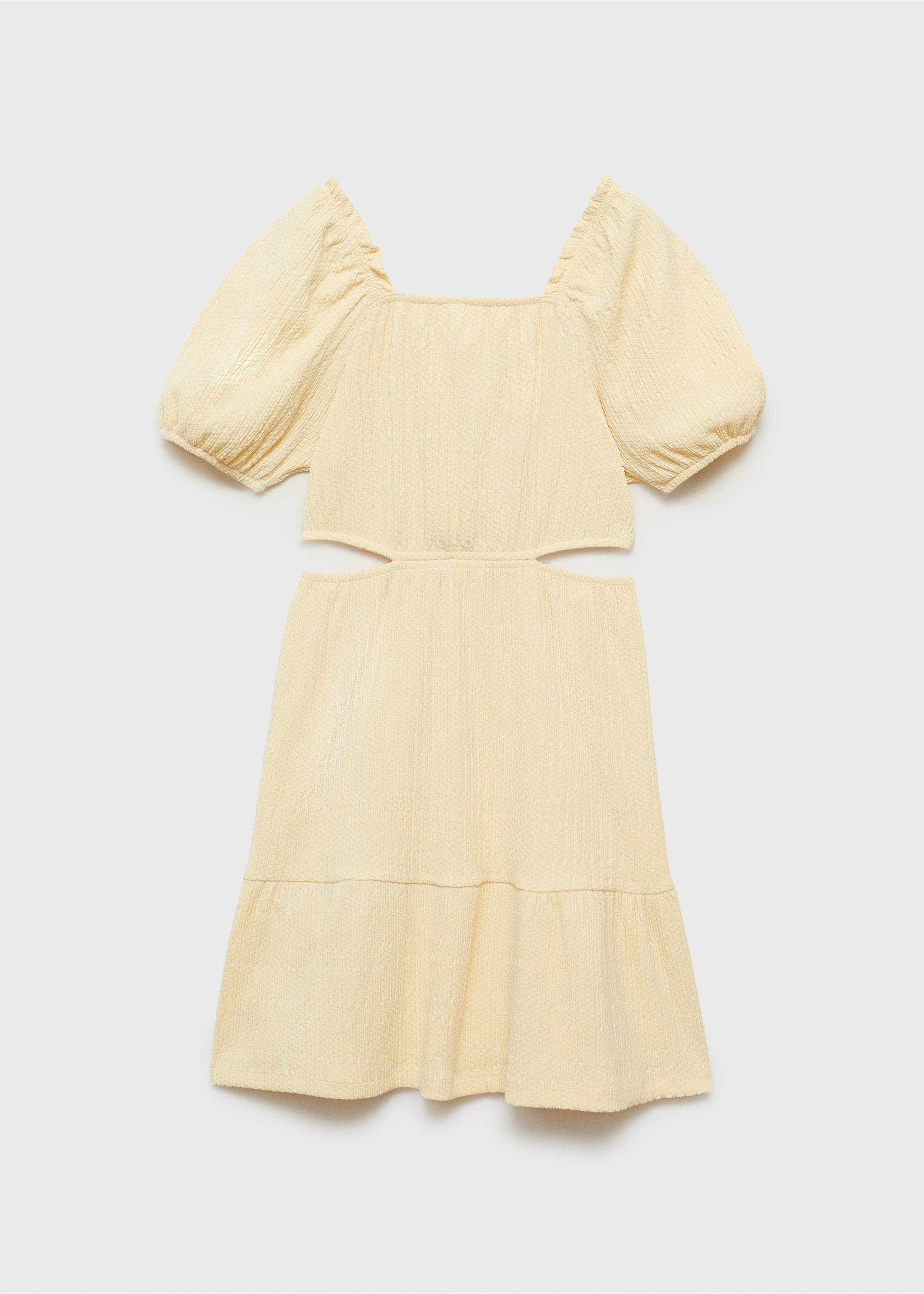 Cut-out dress - Article without model, Pastel Yellow. Ref: 87085975-00.