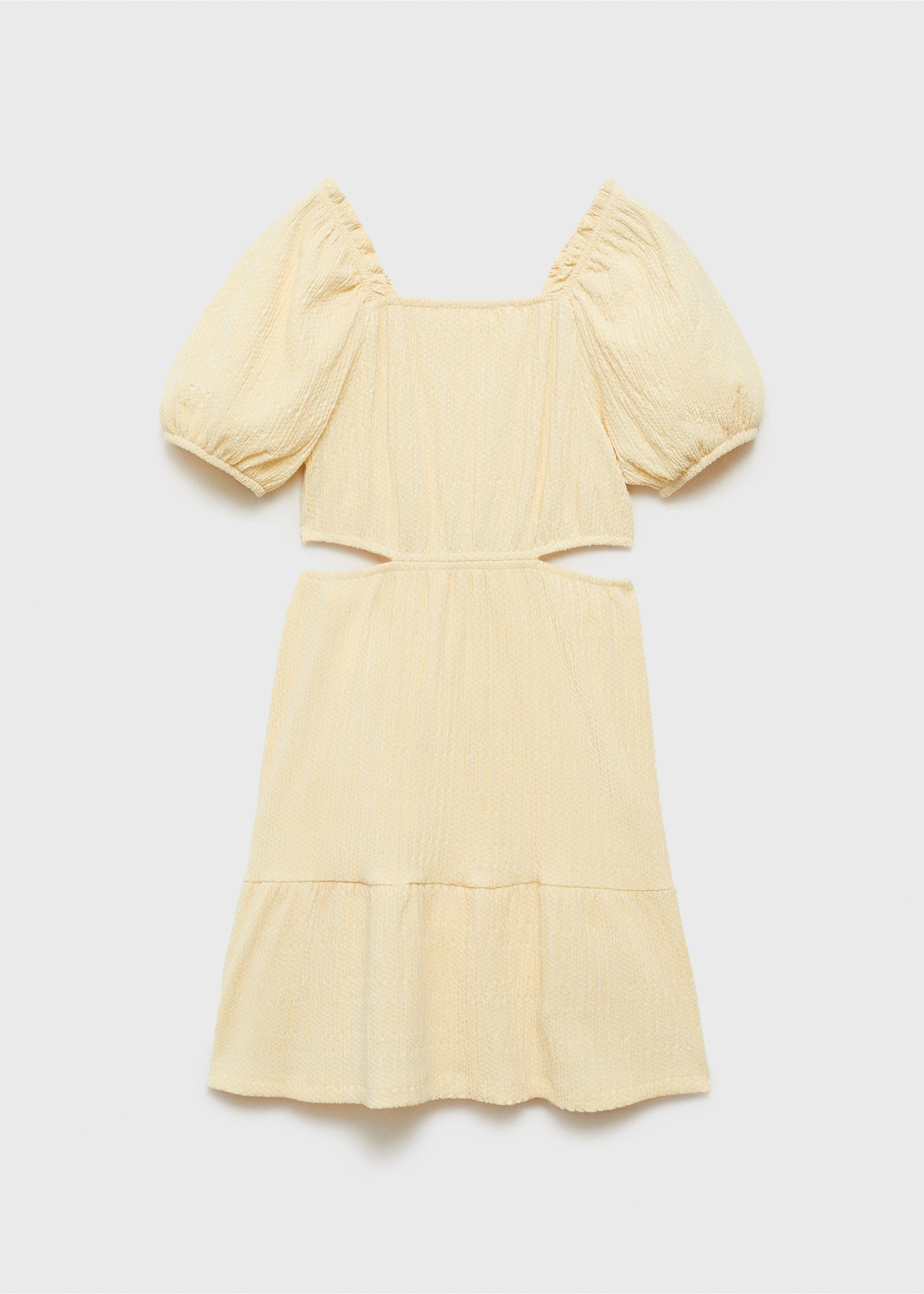 Cut-out dress - Reverse of the article, Pastel Yellow. Ref: 87085975-00.