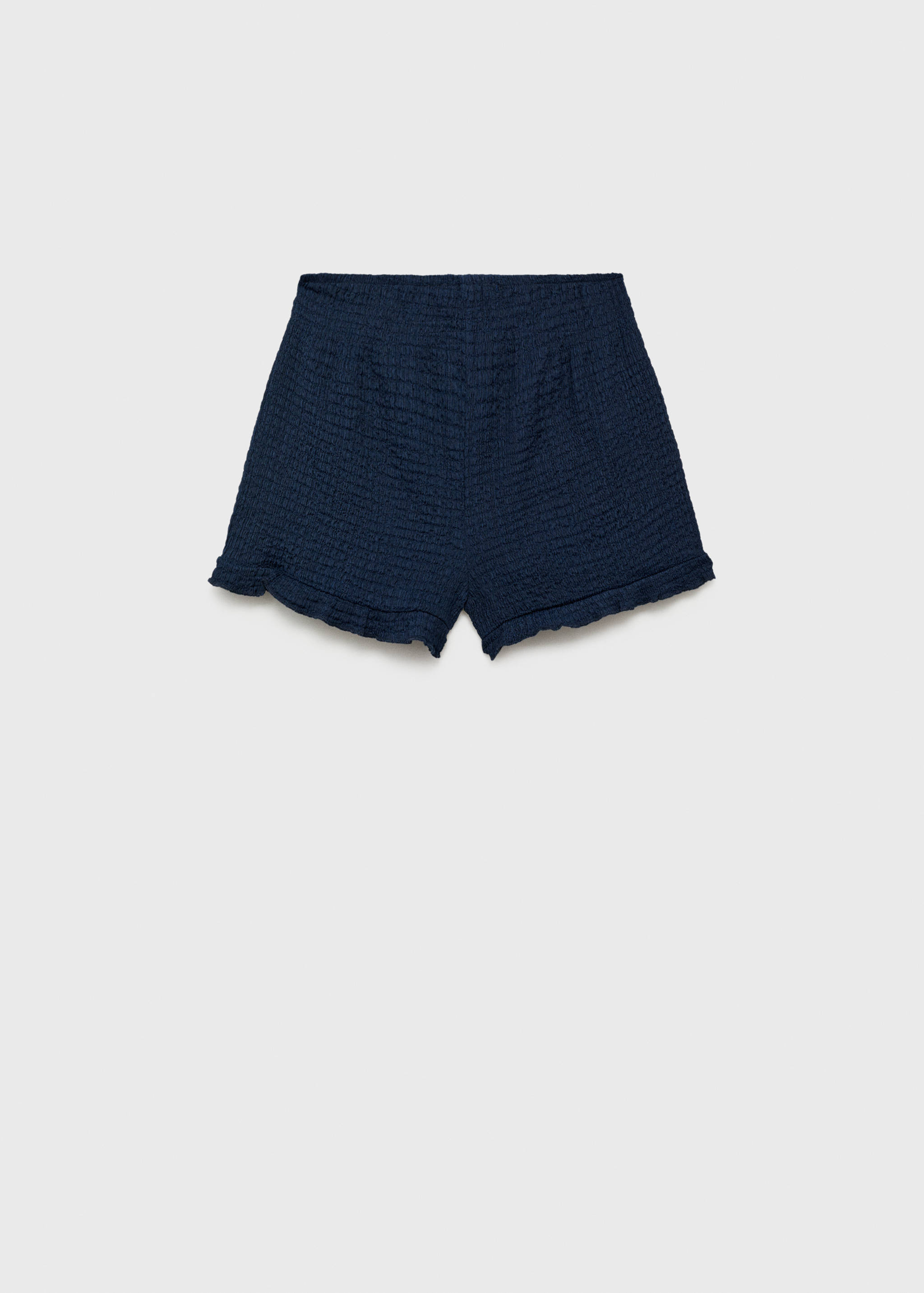 Ruffled textured shorts - Reverse of the article