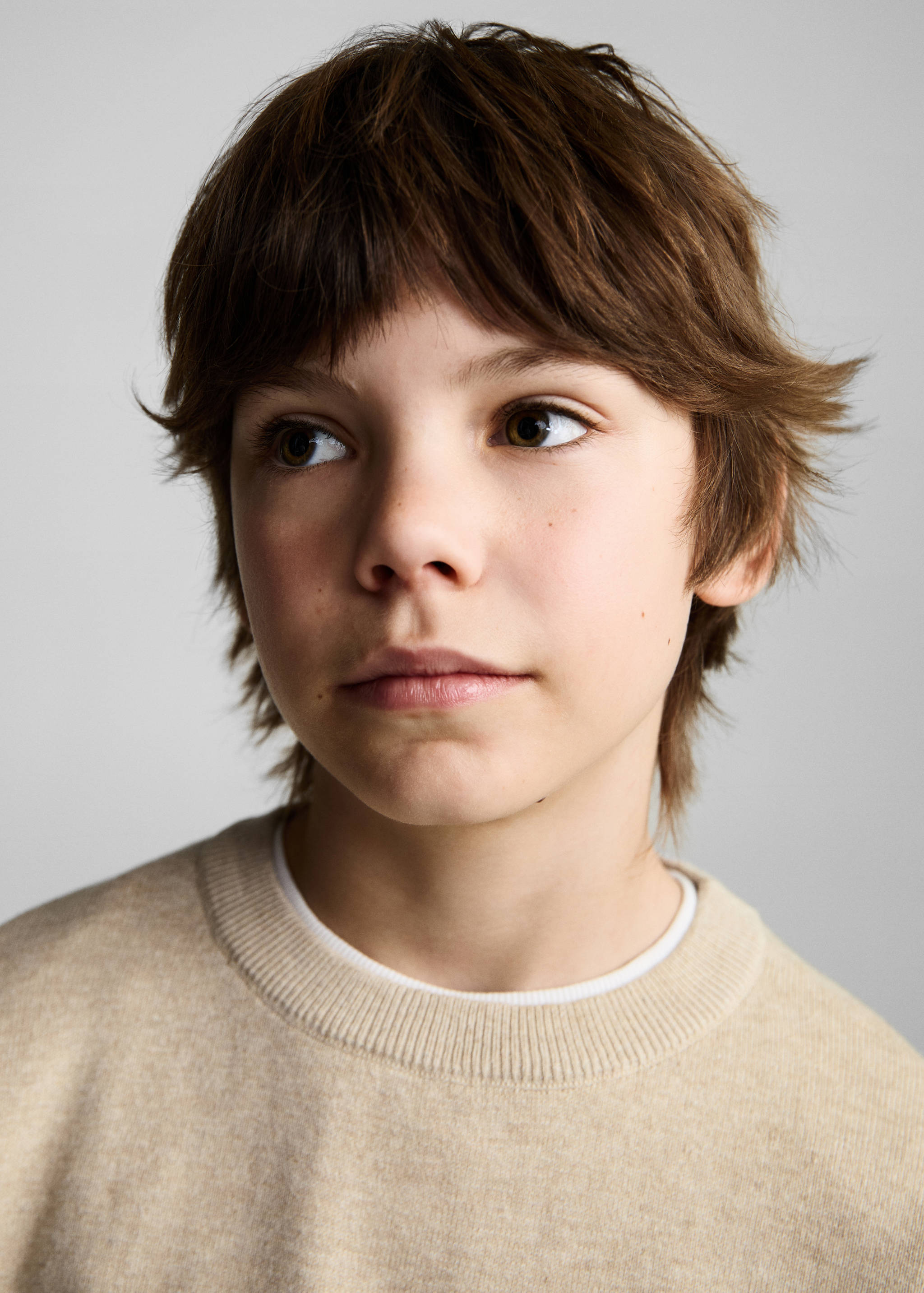 Melierter Baumwollpullover - Detail des Artikels 1