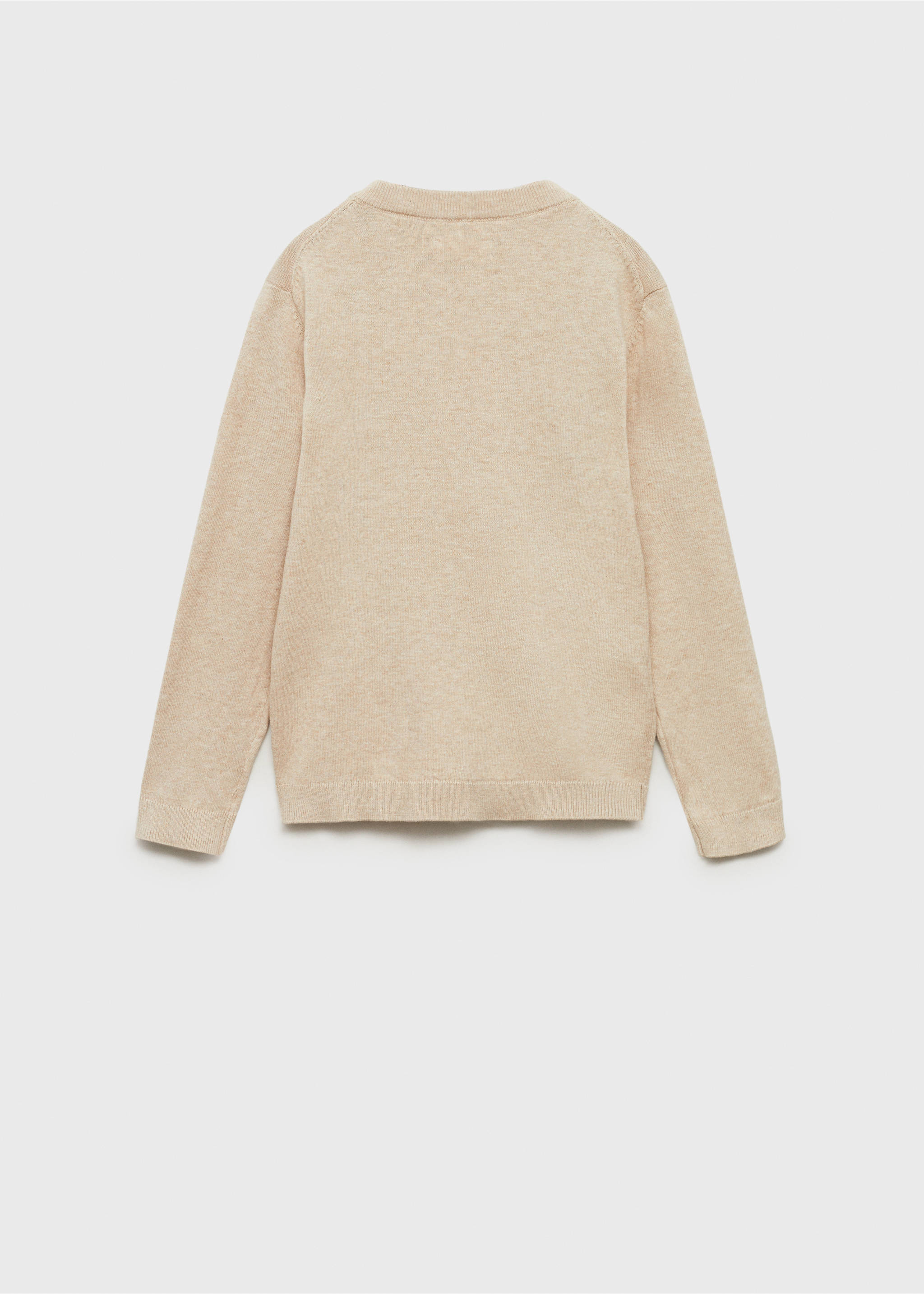 Pull-over jaspé coton - Verso de l’article, Sable. Ref: 87085979-00.