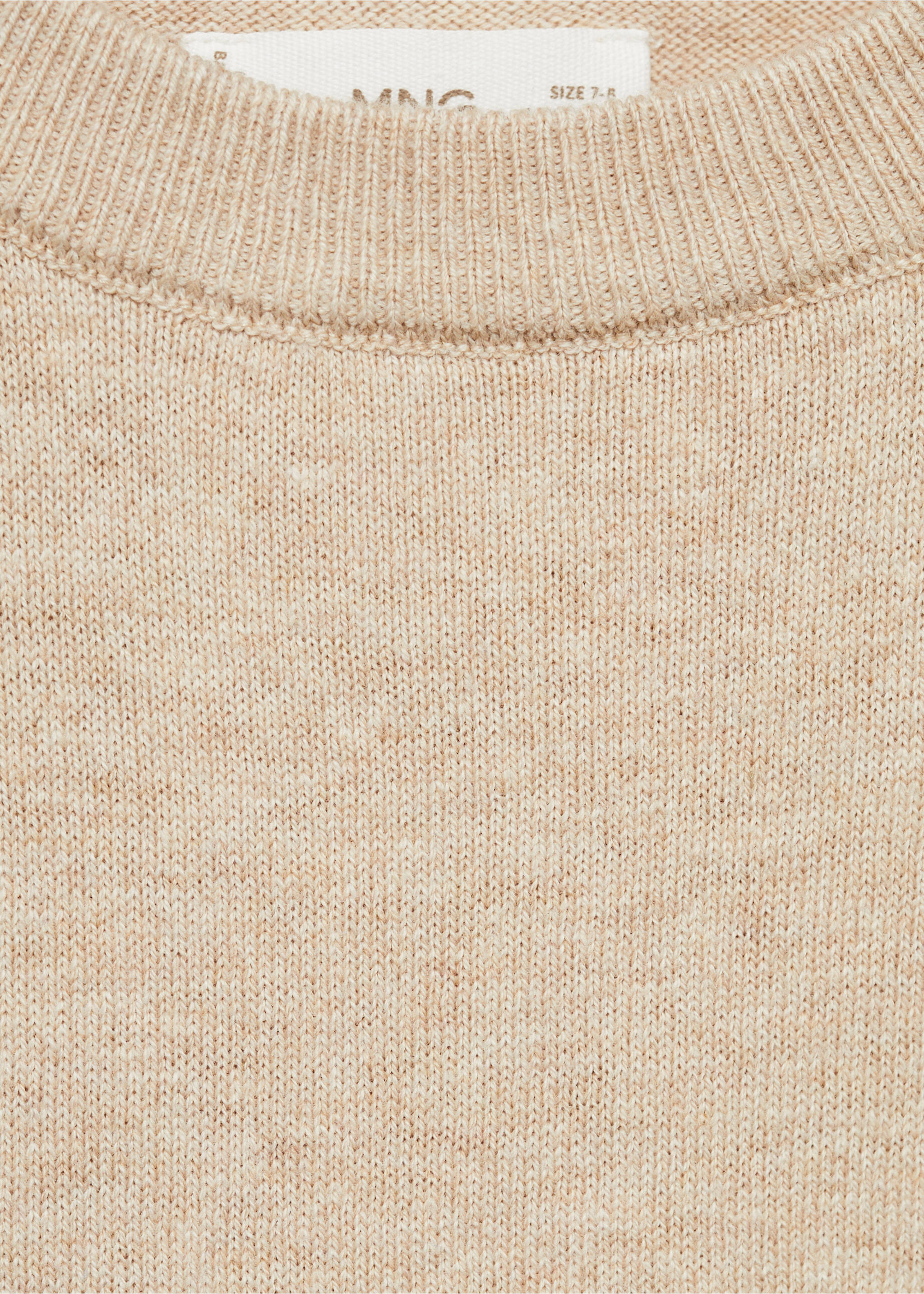 Pull-over jaspé coton - Détail de l'article 8, Sable. Ref: 87085979-00.