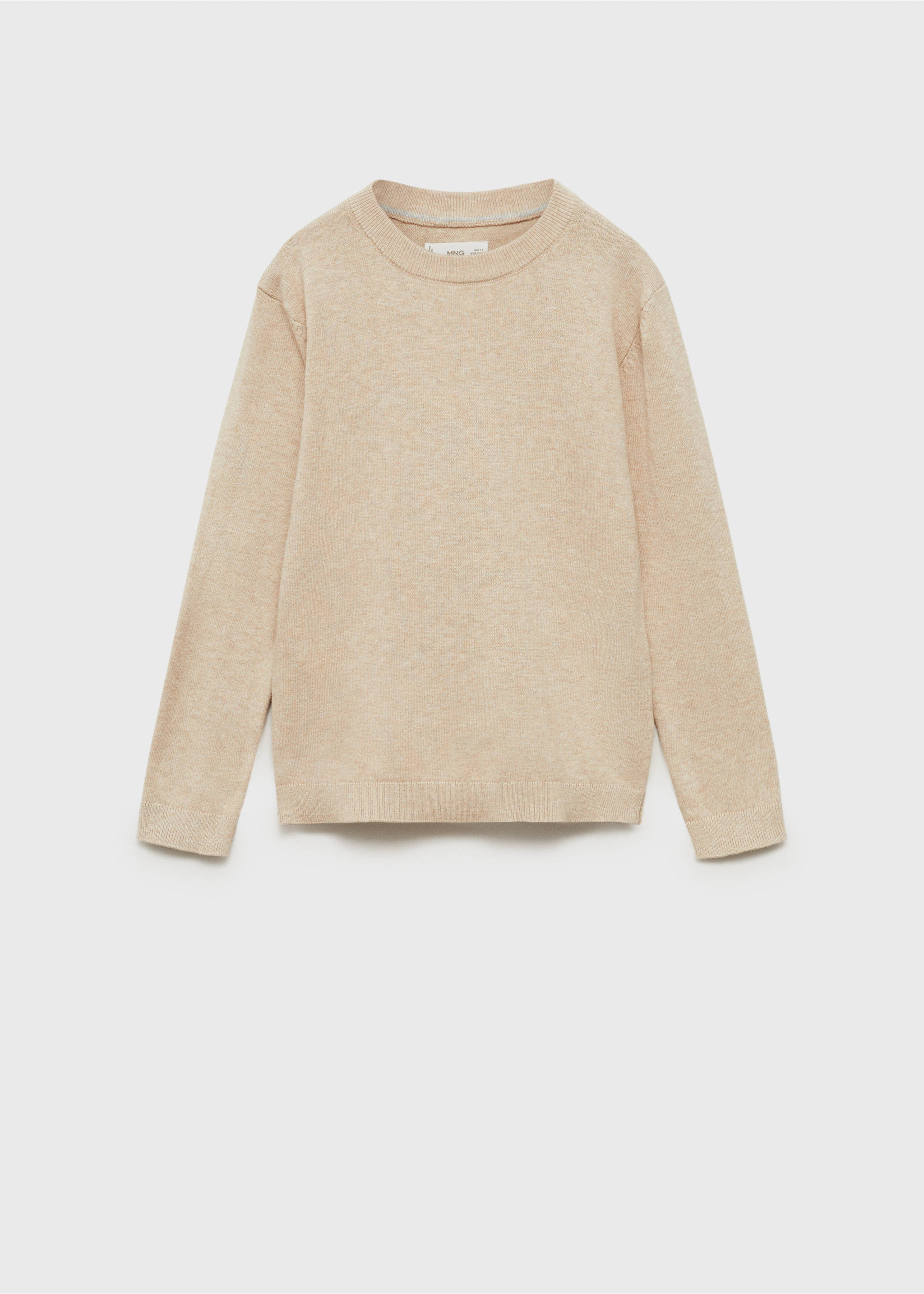 Pull-over jaspé coton - Article sans modèle, Sable. Ref: 87085979-00.
