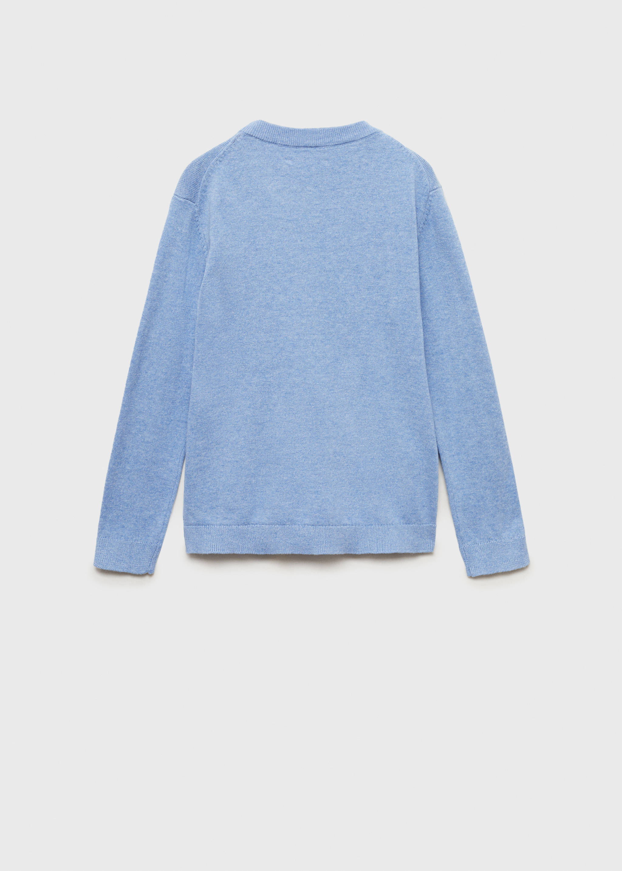 Melierter Baumwollpullover - Rückseite des Artikels